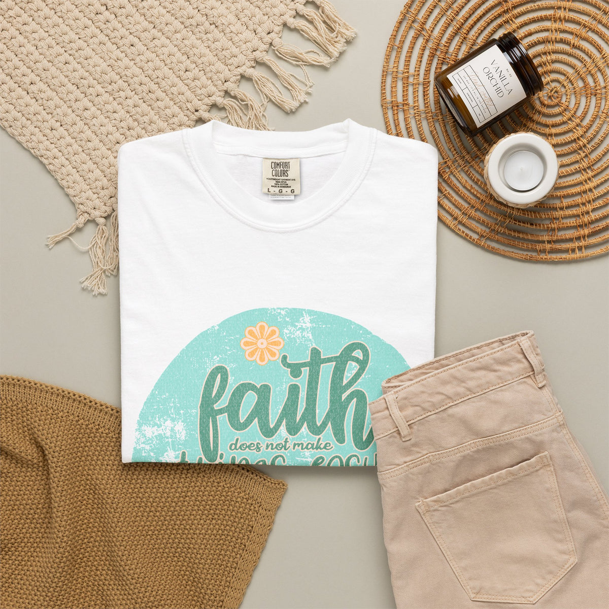 Faith Makes All Things Possible T-Shirt |Textured Inspirational Tee