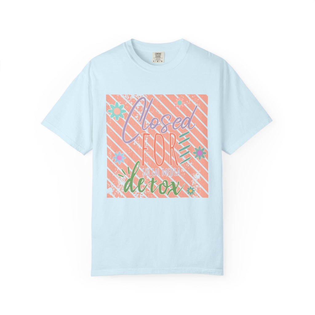 Closed for Detox Textured T-Shirt — Retro Pastel Spa Vibe Tee