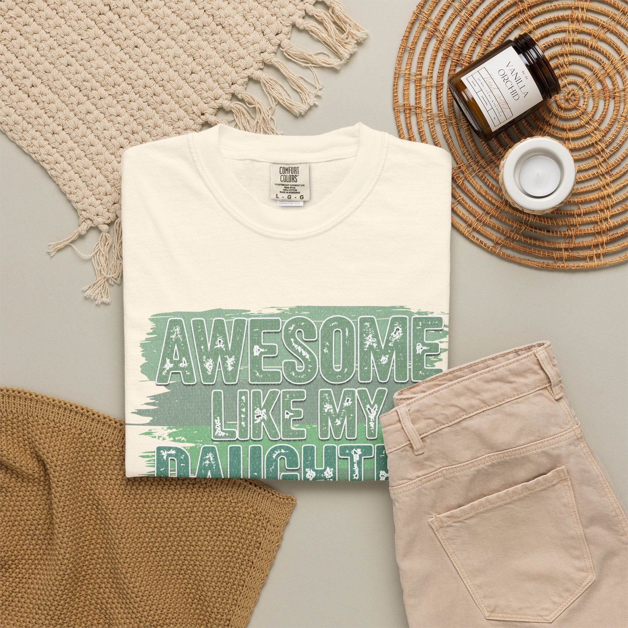 Textured Awesome Like My Daughter T-Shirt