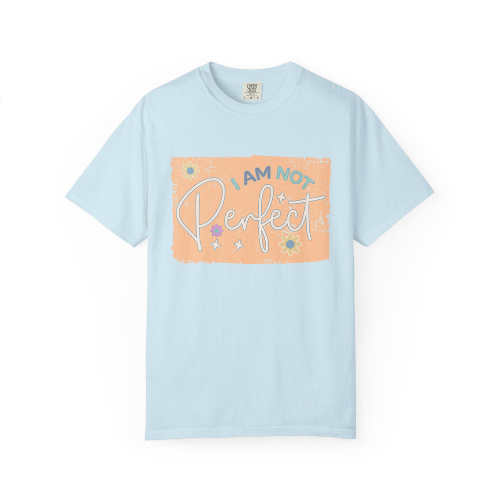 I Am Not Perfect Textured Retro Graphic T-Shirt — Positive Self-Love Tee