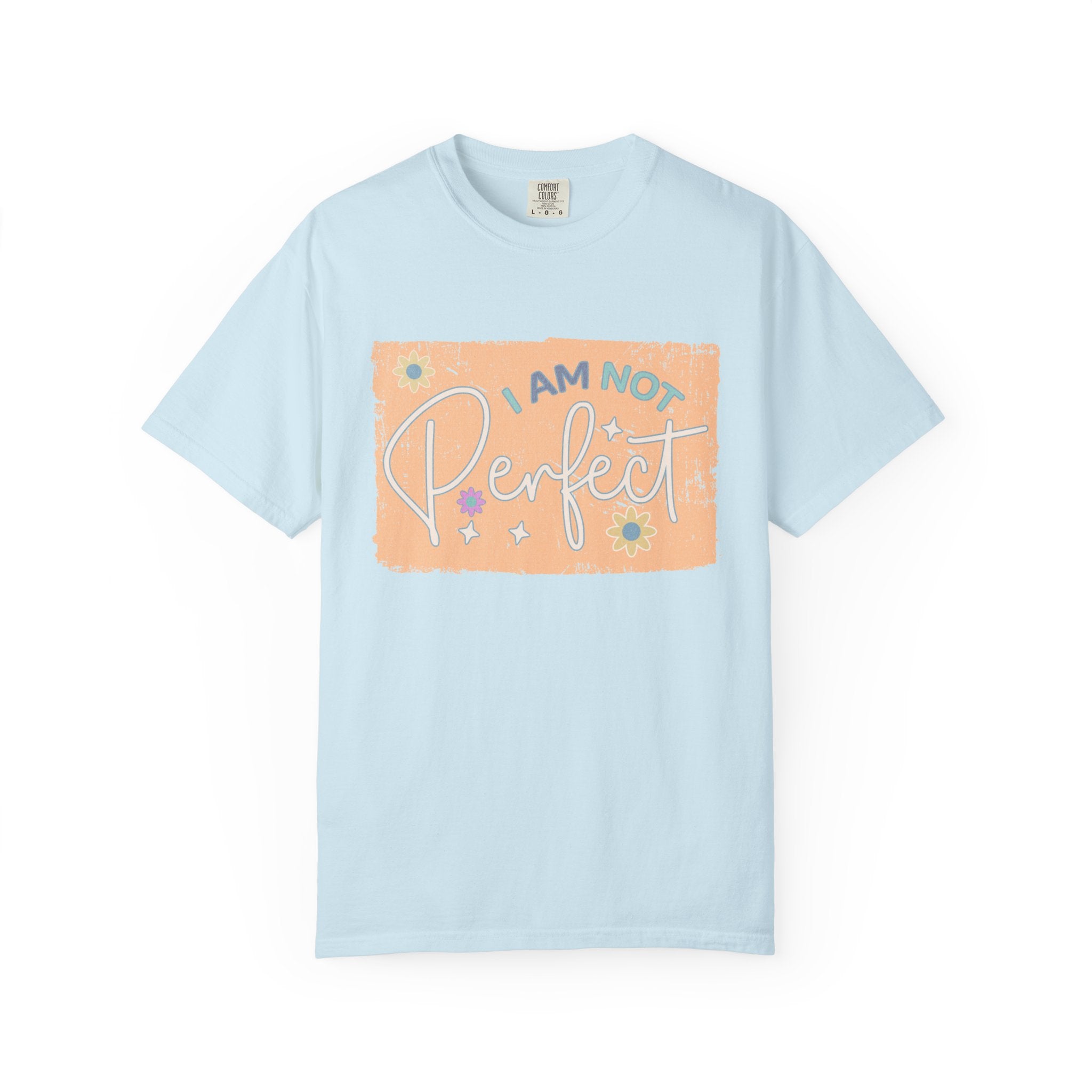 I Am Not Perfect Textured Retro Graphic T-Shirt — Positive Self-Love Tee