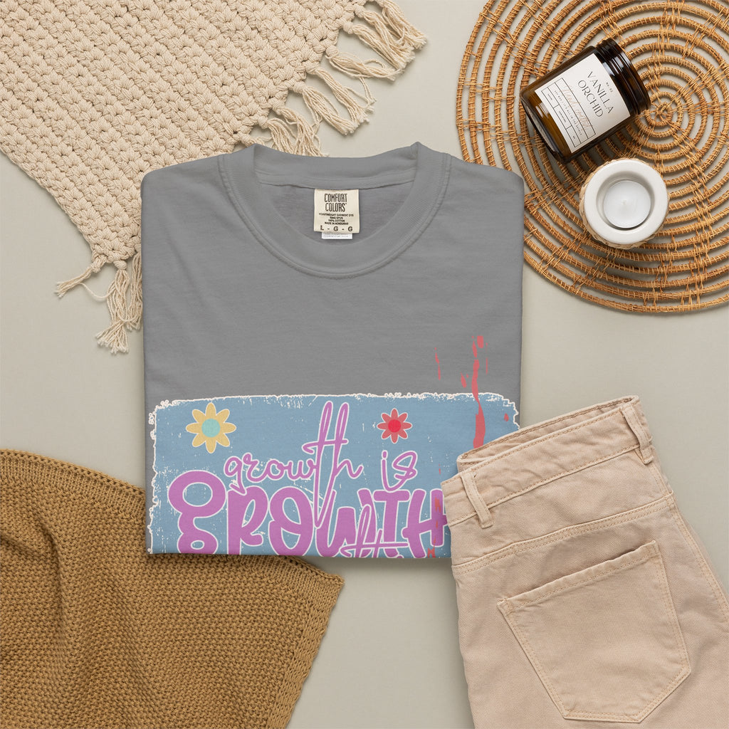 Textured Retro Growth Is Growth Tee