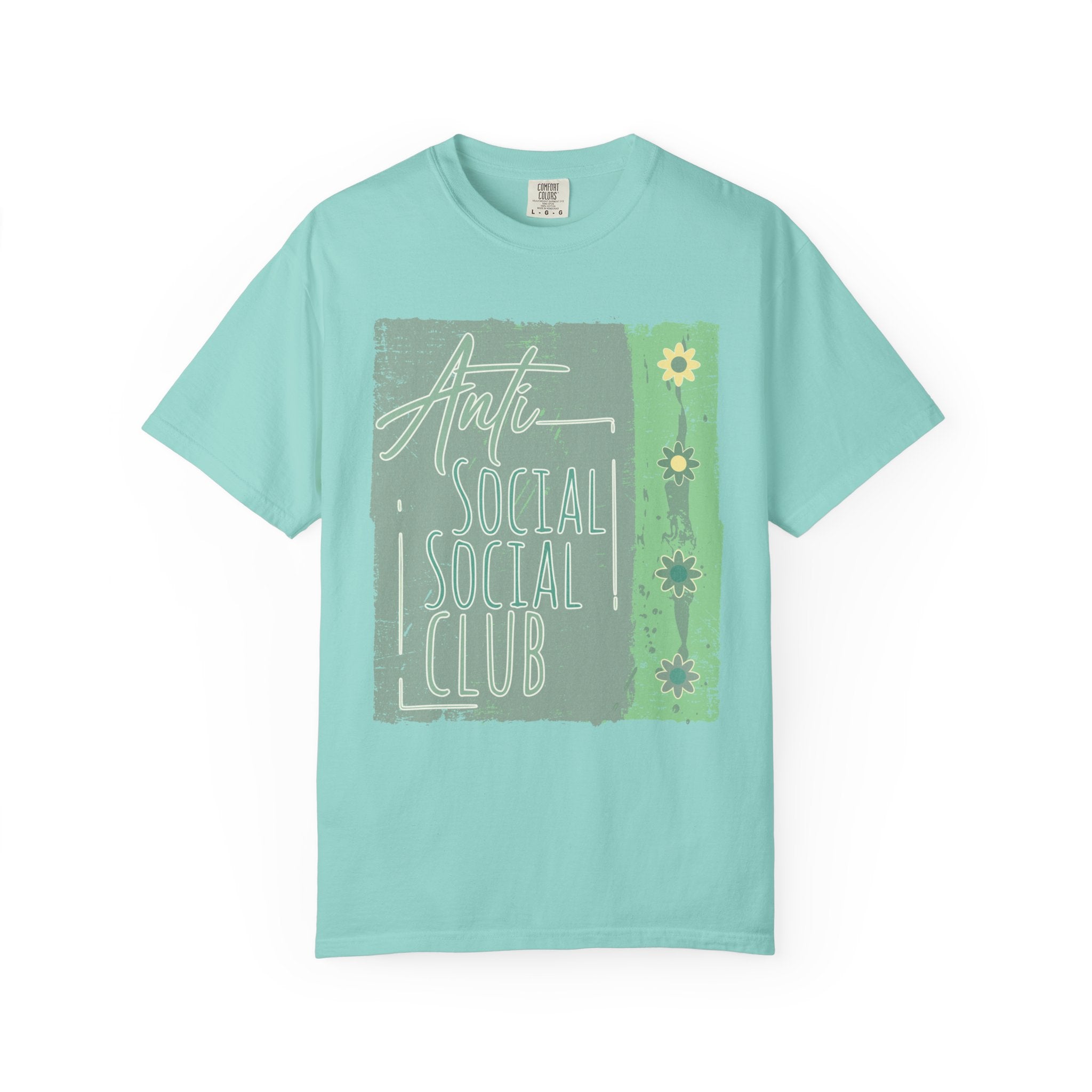 Textured Anti Social Social Club Floral Graphic T-Shirt