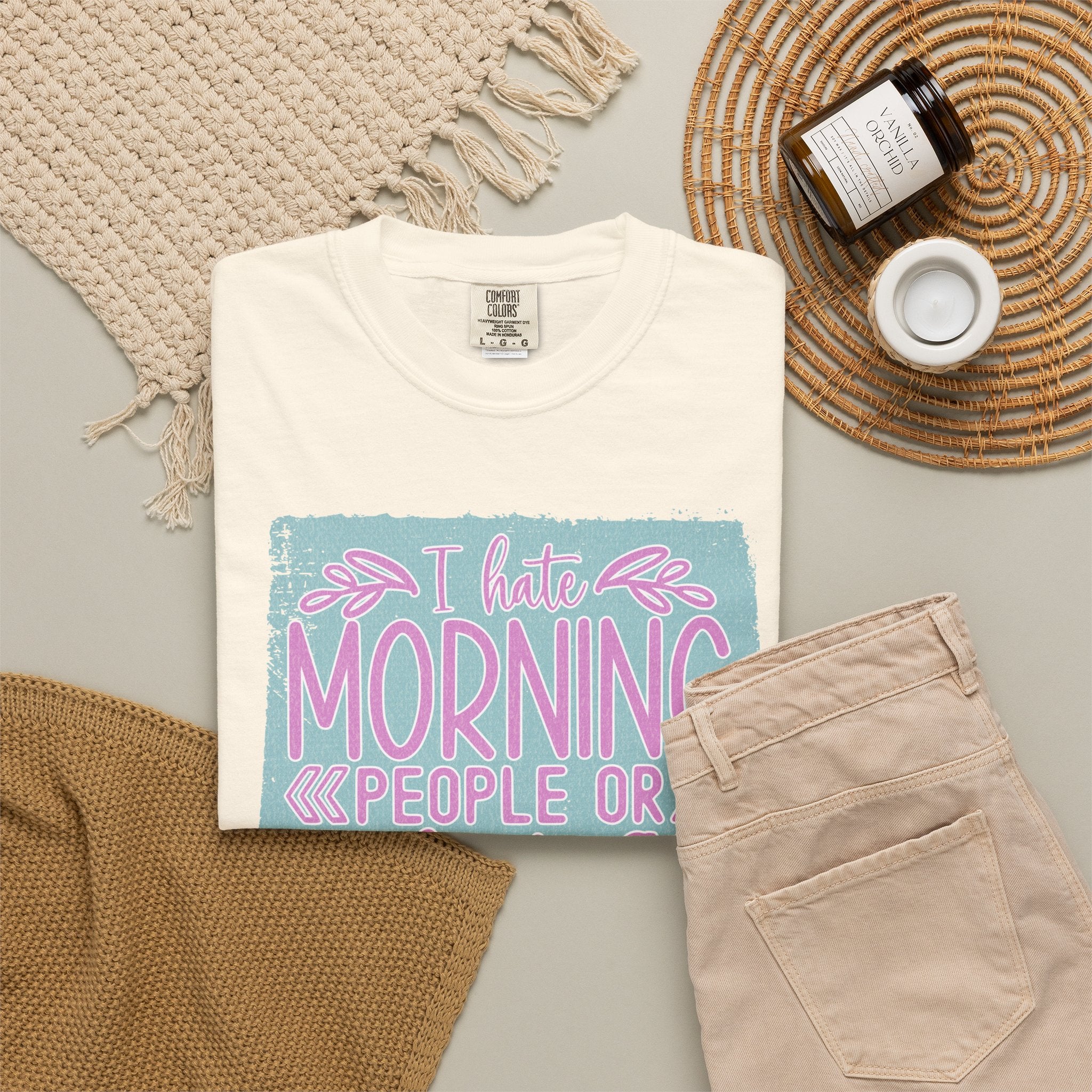Textured Morning People Or Mornings For People T-Shirt