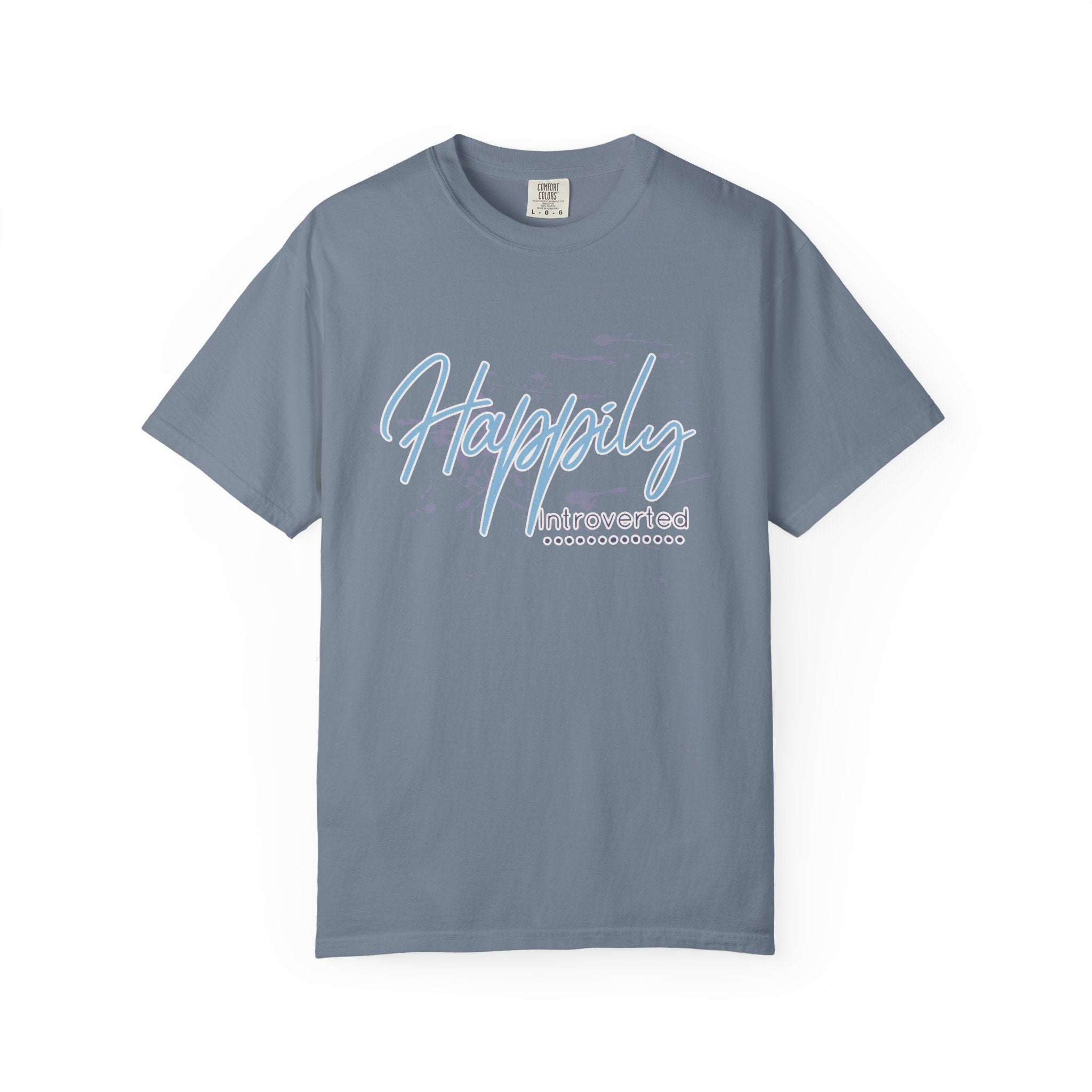 Introverted Aesthetic Textured T-Shirt — 'Anti-Social' Minimal Script Graphic