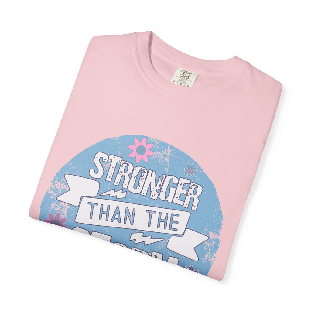 Textured  Stronger Than The Storm T-Shirt — Inspirational Resilience Graphic Tee