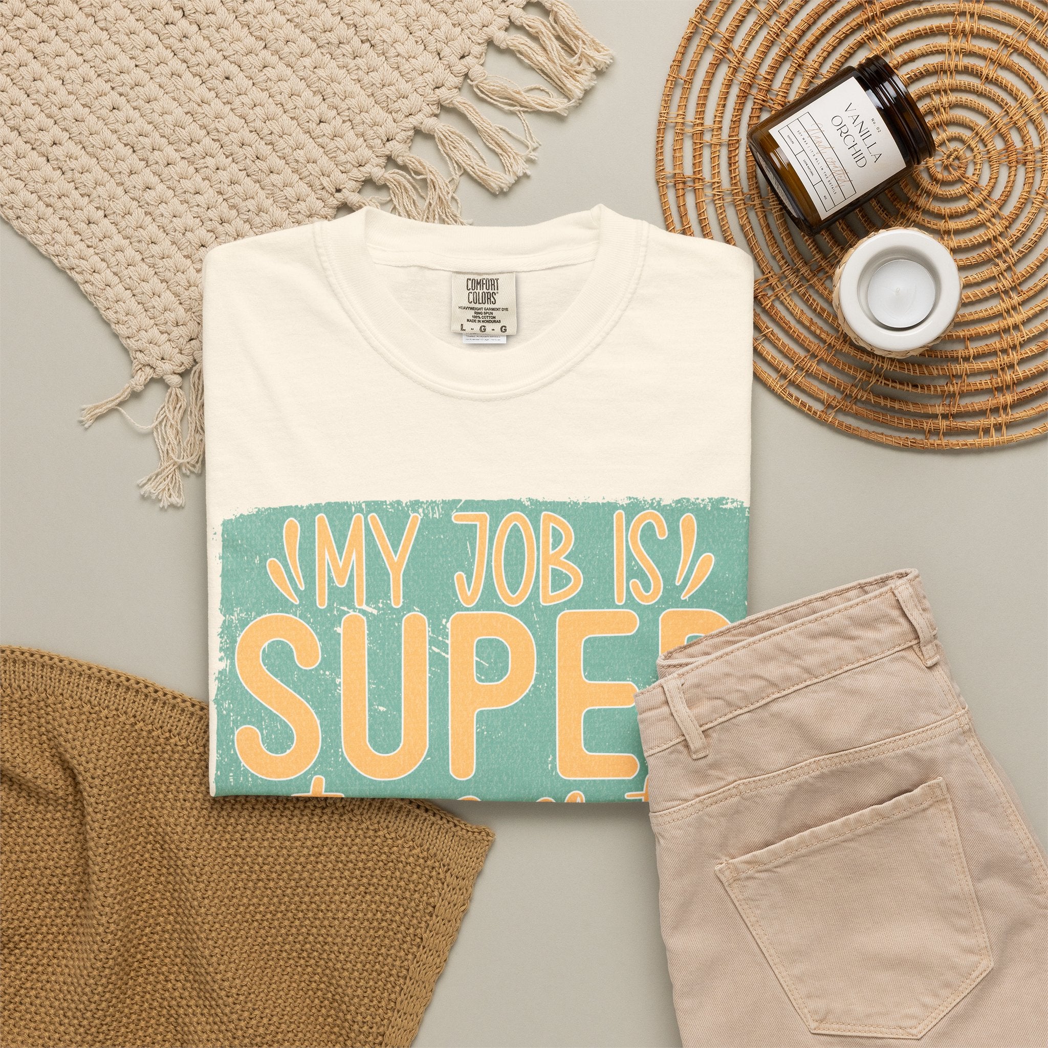 Textured Funny Graphic T-Shirt — “My Job Is Super Top Secret Even I Don’t Know What I’m Doing”