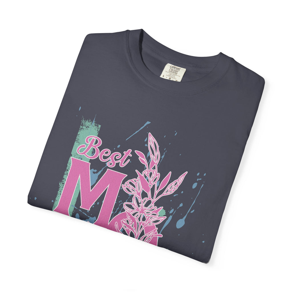 Best Mom Floral T-Shirt — Textured Mother's Day Gift Tee