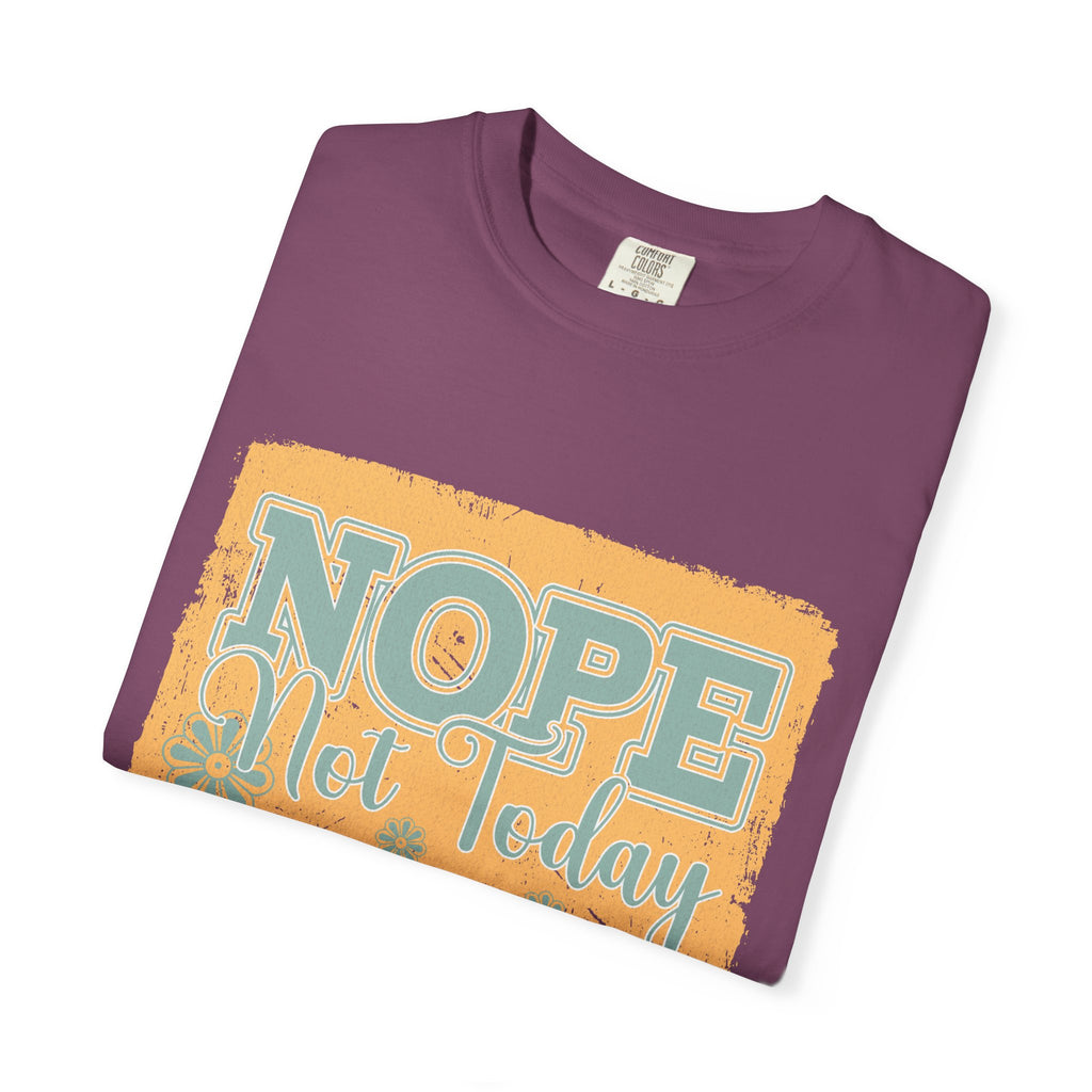 NOPE Not Today T-shirt | Textured Retro Beach Script Graphic