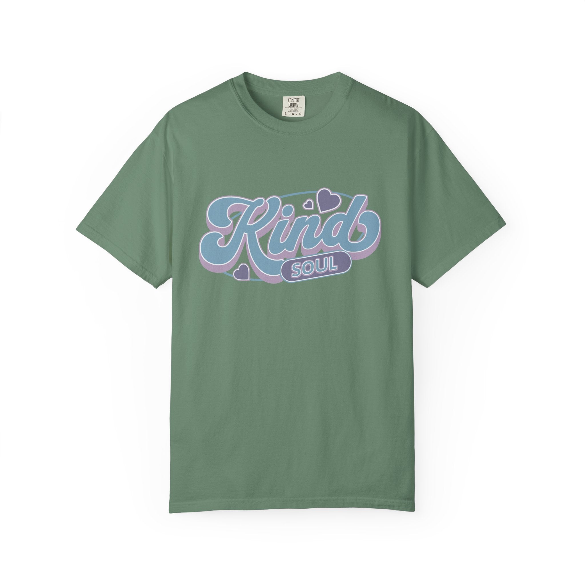Kind Soul Textured T-Shirt — Retro Script Graphic Tee