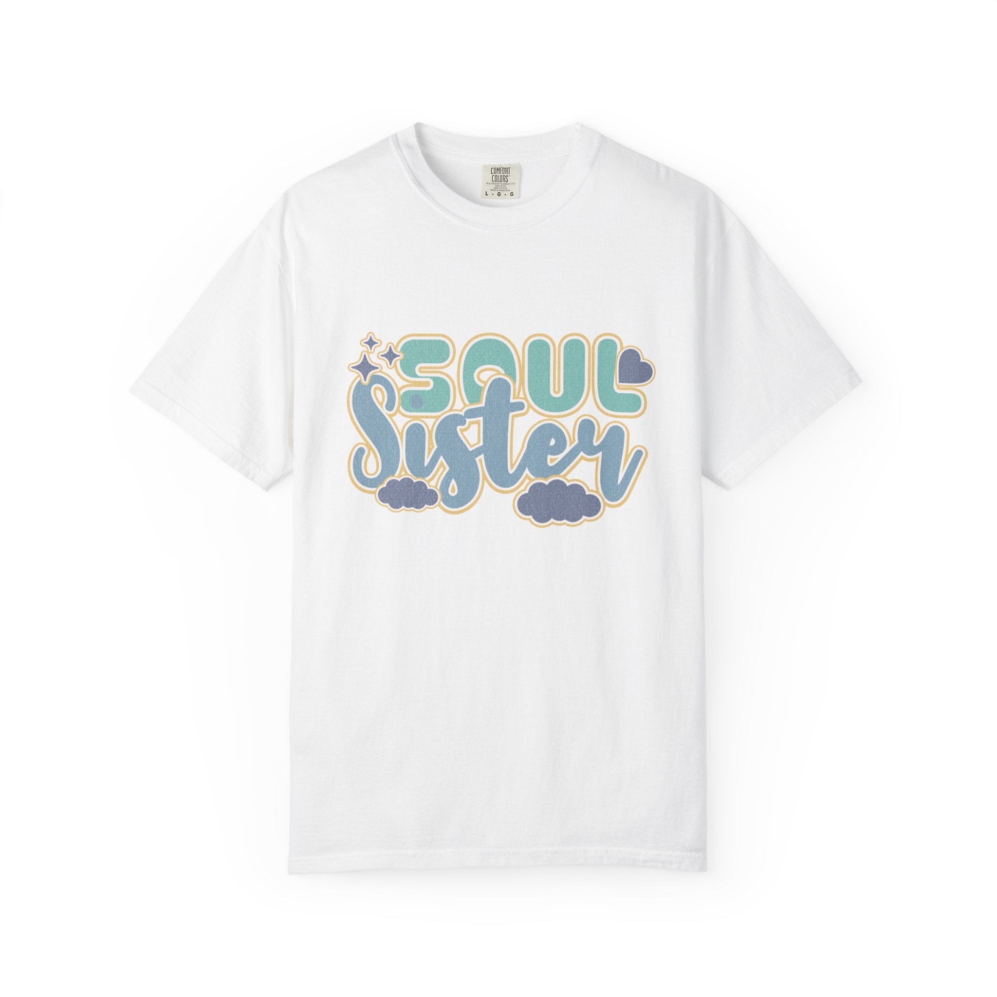 Soul Sister Textured T-Shirt — Retro Cloud Graphic Tee