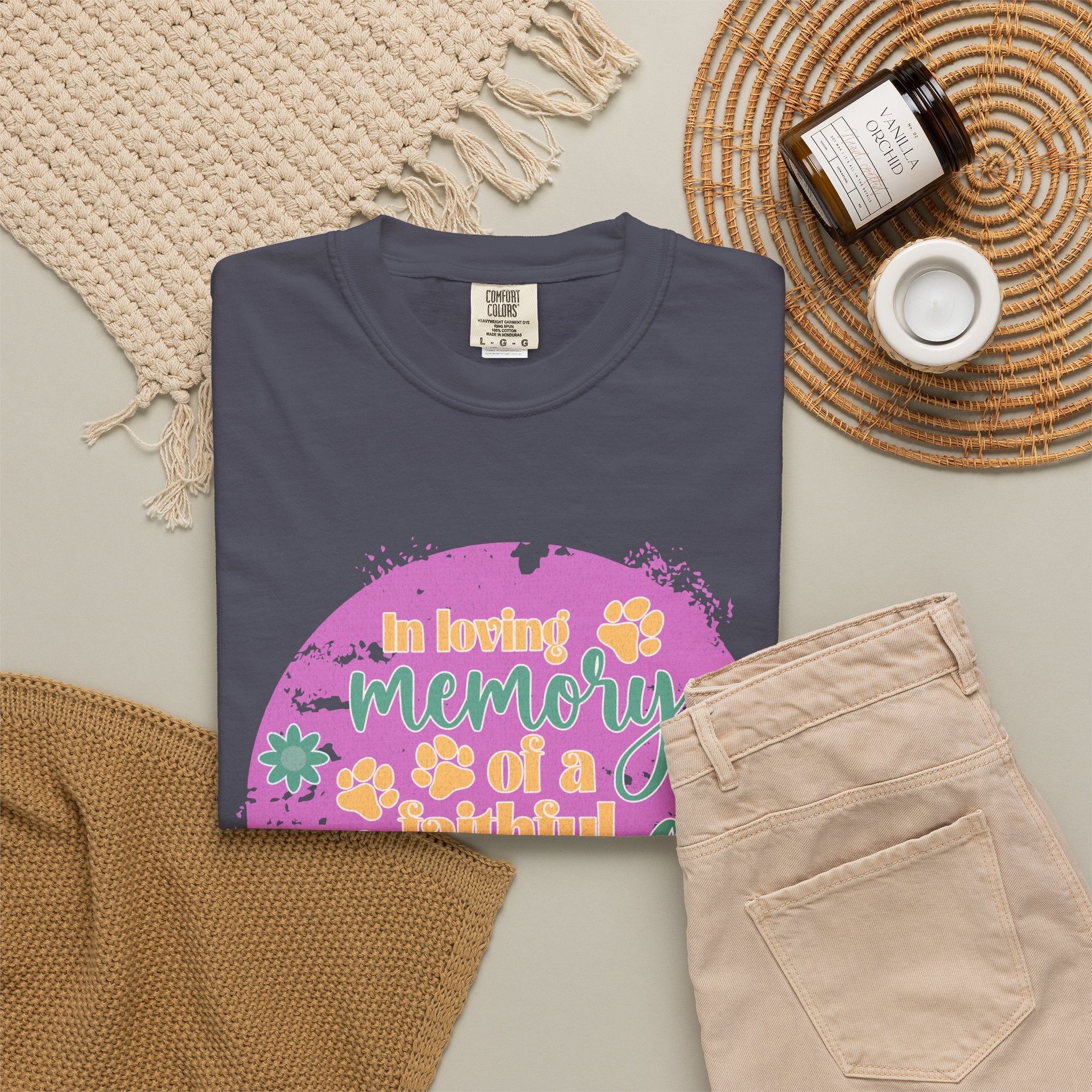 Textured Retro Faithful Friend Memorial Tee