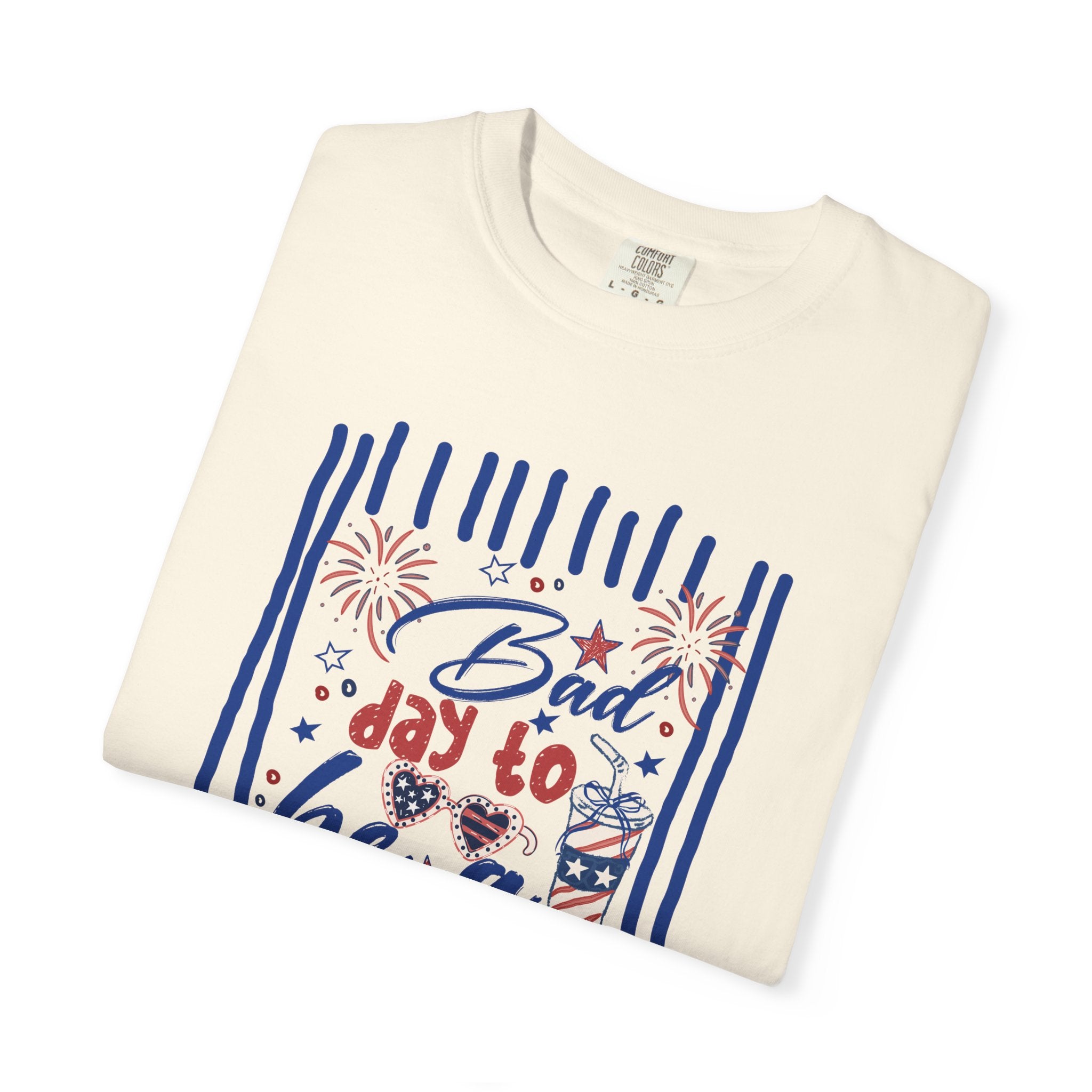 Hot Dog Patriotic Graphic T-Shirt — "Bad Day to Be a Hot Dog" 4th of July Tee