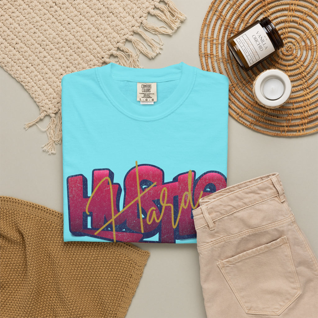 Textured Street Art 'Hustle Hard' Graphic Tee — Vintage Graffiti Unisex T-Shirt