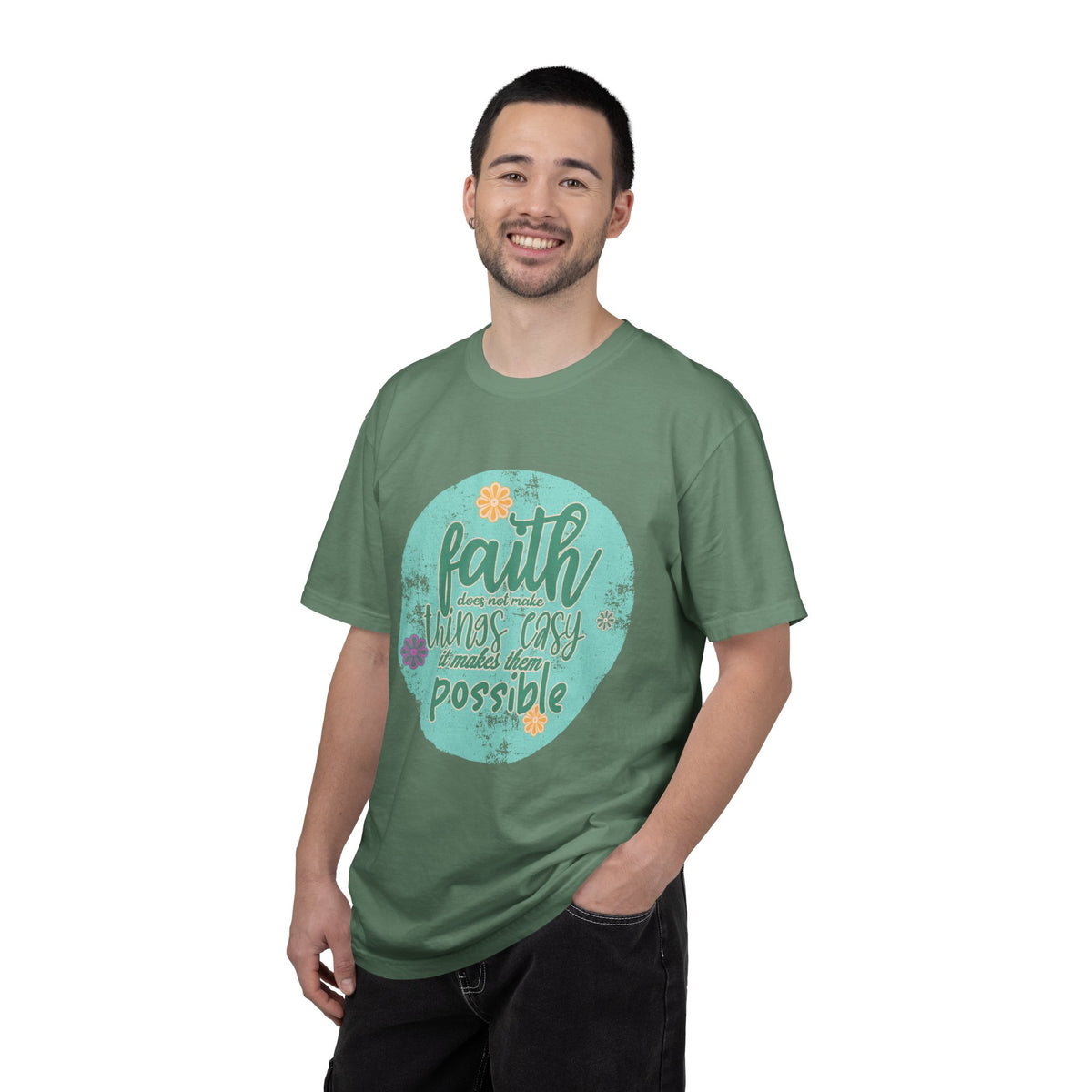 Faith Makes All Things Possible T-Shirt |Textured Inspirational Tee