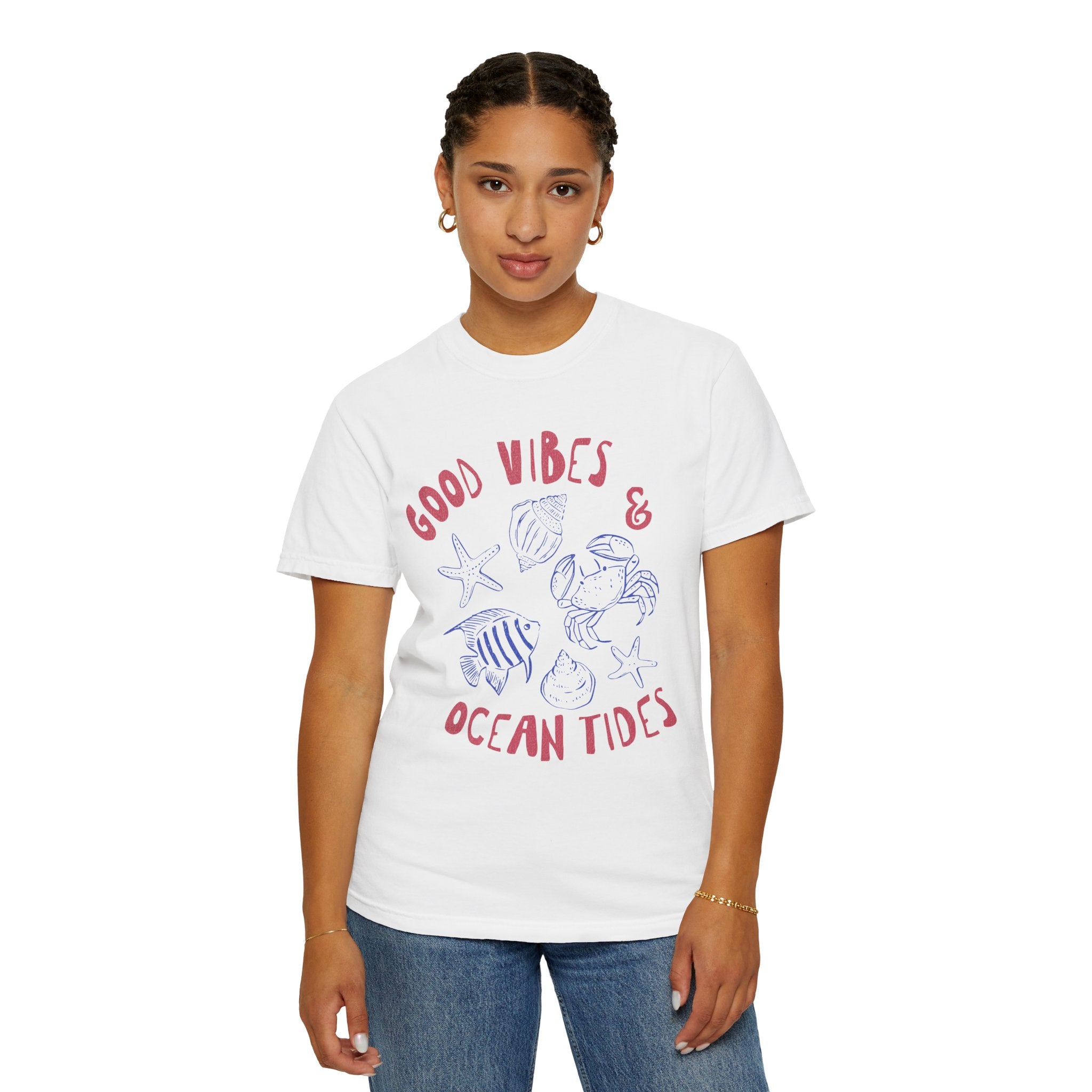 Good Vibes & Ocean Tides Textured Tee
