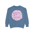Coffee and Friends Sweatshirt — Cozy Floral Coffee Quote Crewneck