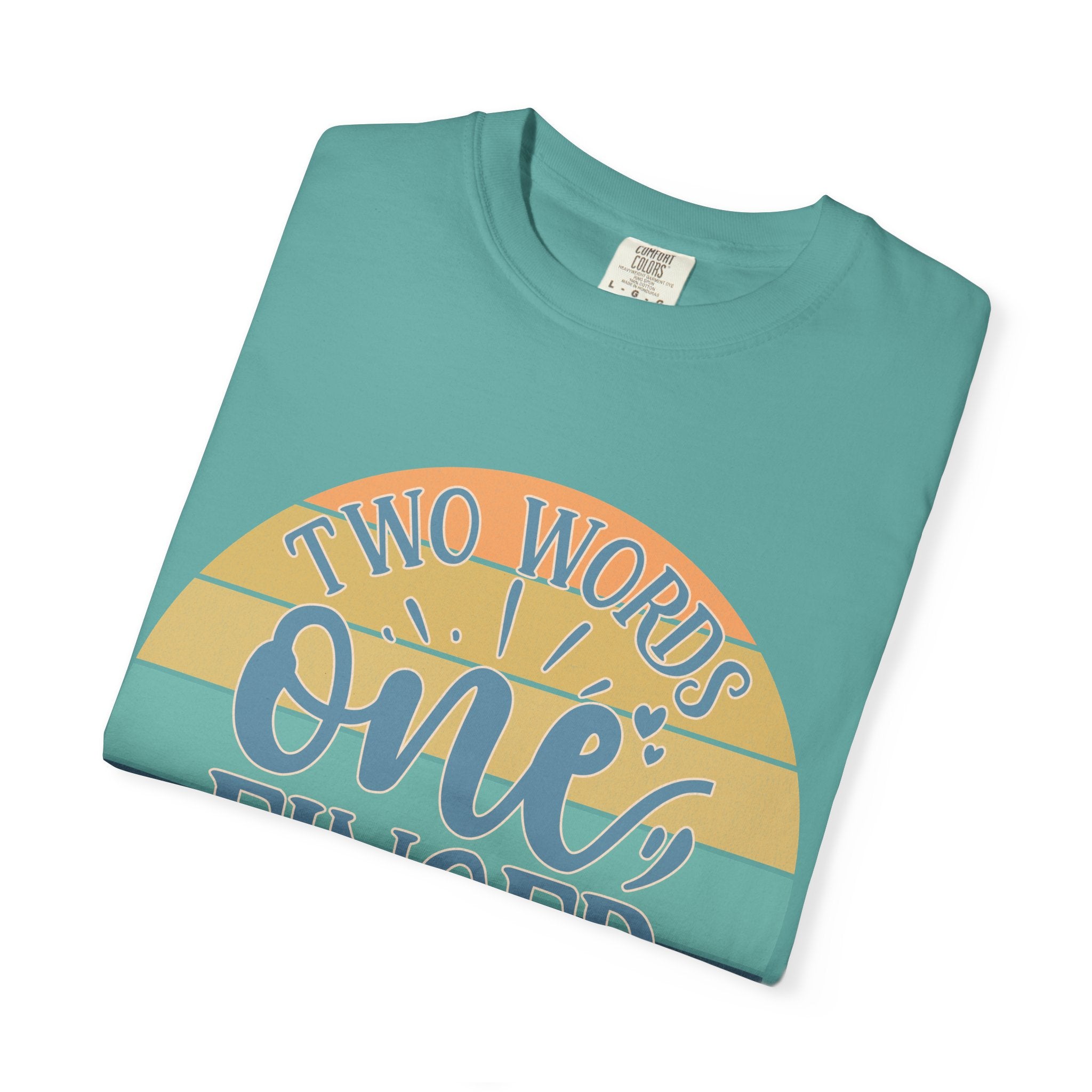 Retro 'Two Words One Finger' Graphic T-Shirt