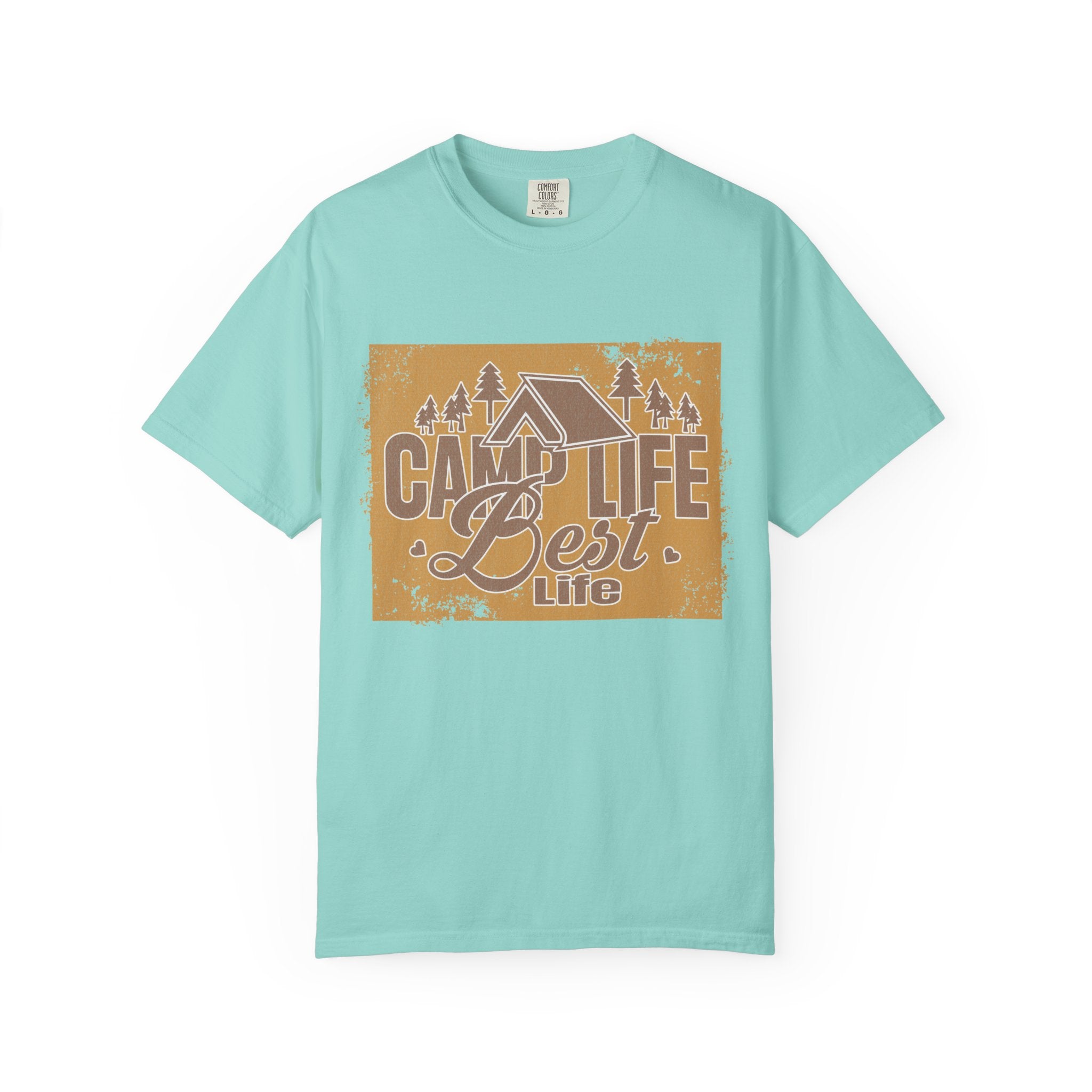 Textured Camp Life Is Best T-Shirt — Vintage Camping Graphic Tee