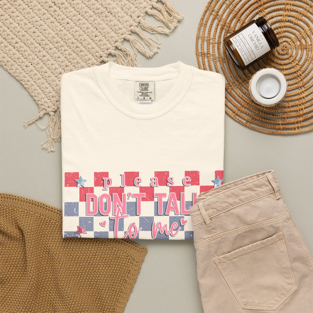 Textured Don’t Talk To Me Checkerboard T-Shirt