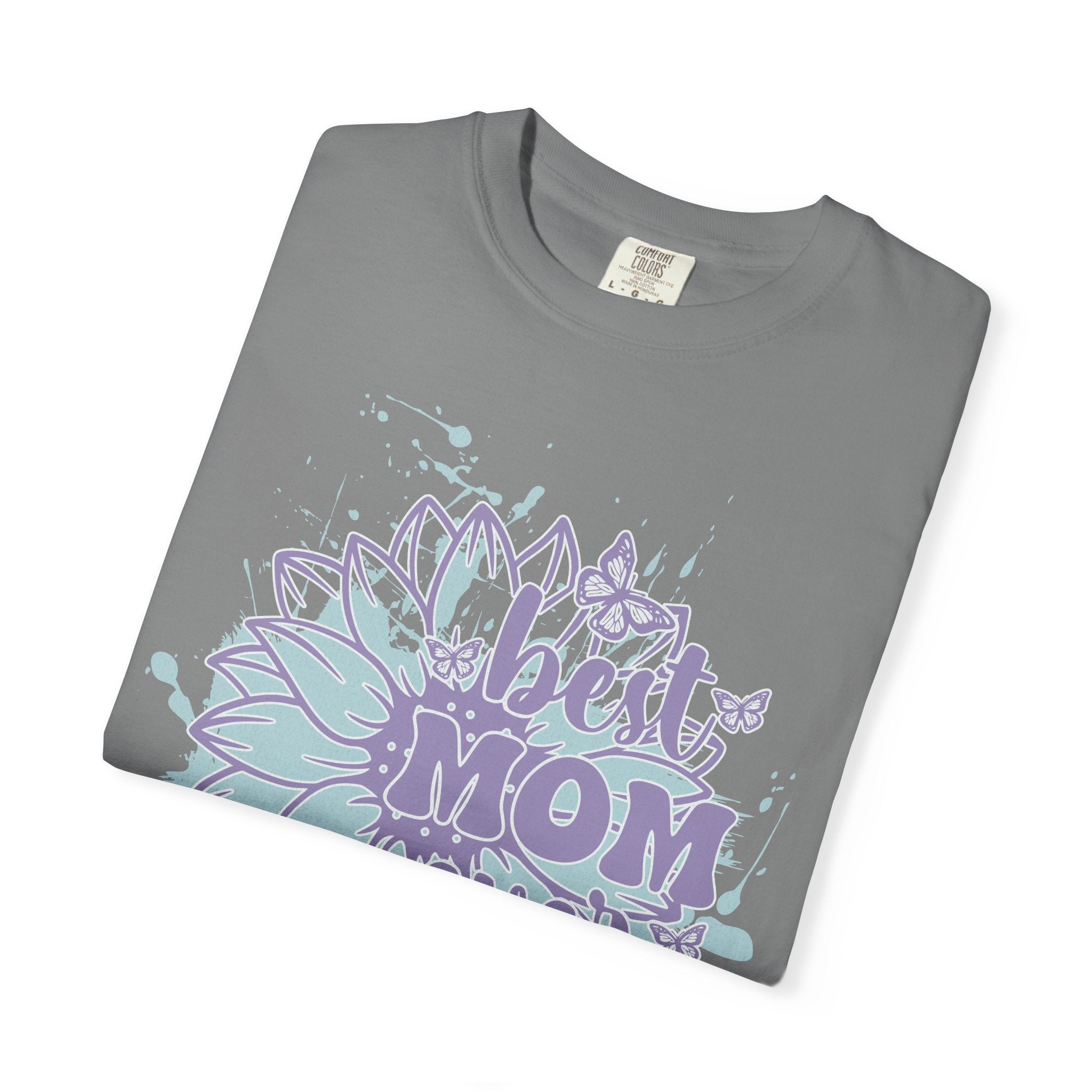 Mom Squad TexturedT-Shirt – 'Best Mom Ever' Floral Graphic Tee