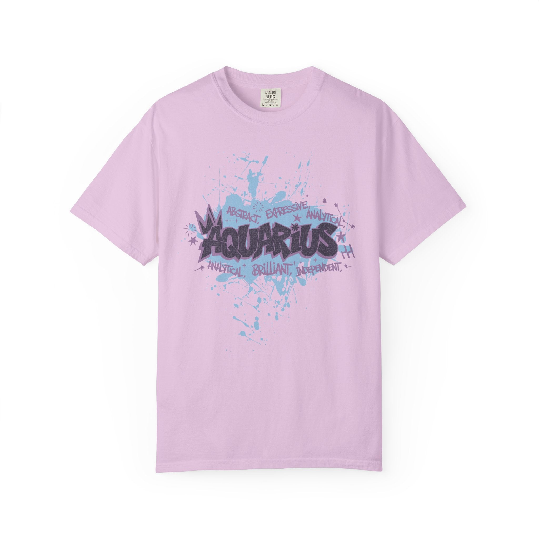 Aquarius Zodiac Textured T-Shirt — Water-Bearer Horoscope Tee