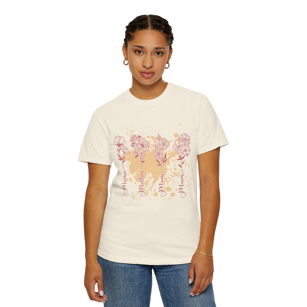Floral Mama Textured Tee — Mothers Day Garden Blossom T-Shirt