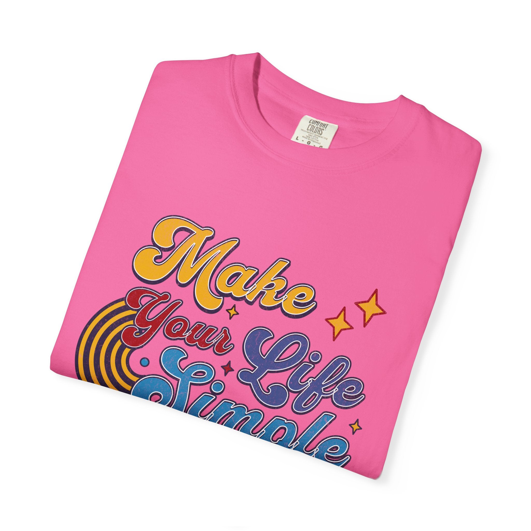 Textured Make Your Life Simple Retro T-Shirt