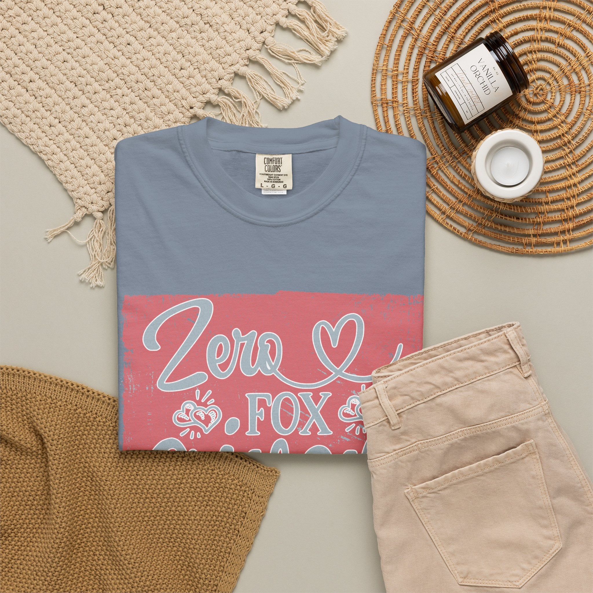 Textured Zero Fox Given T‑Shirt — Funny Retro Rose Graphic Tee