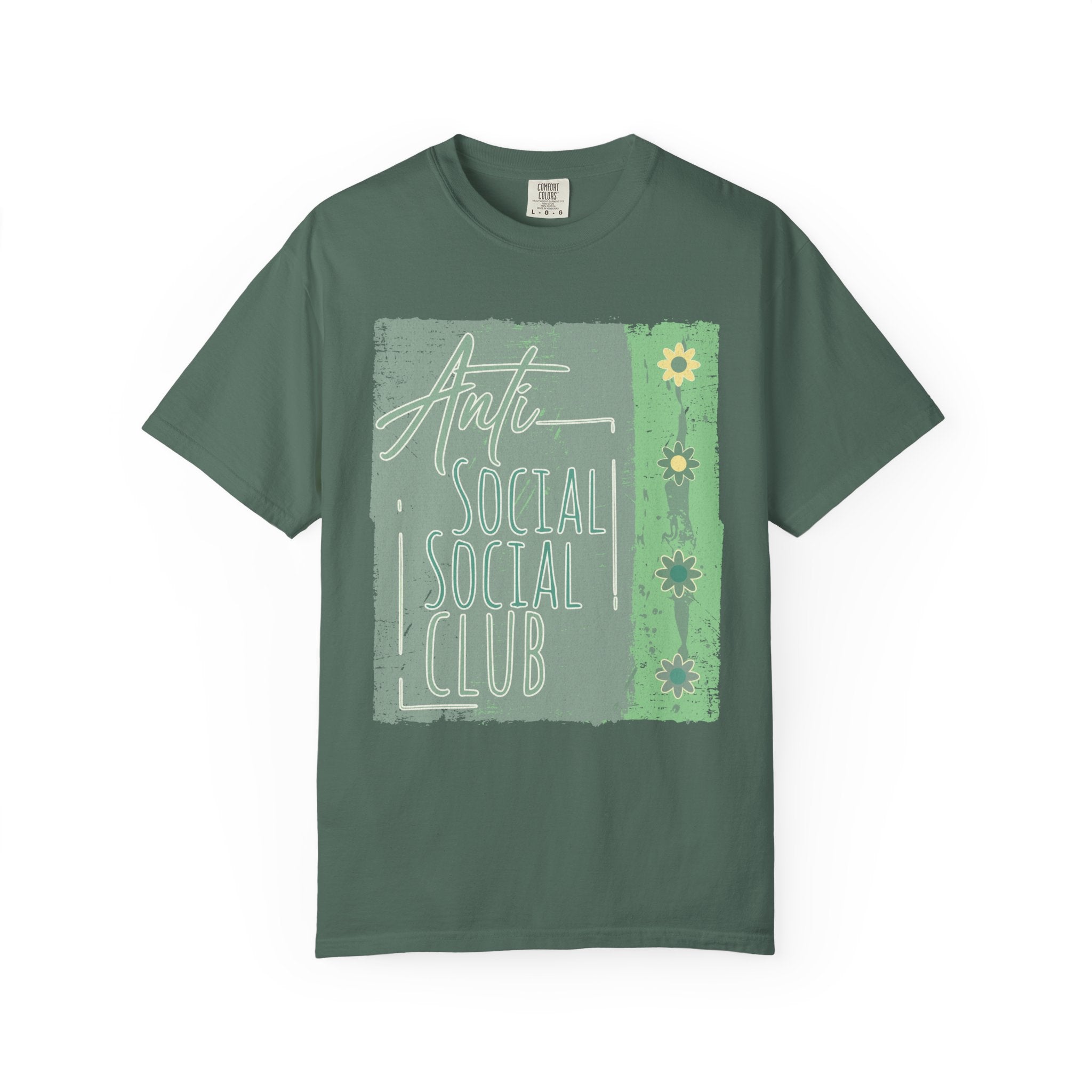 Textured Anti Social Social Club Floral Graphic T-Shirt