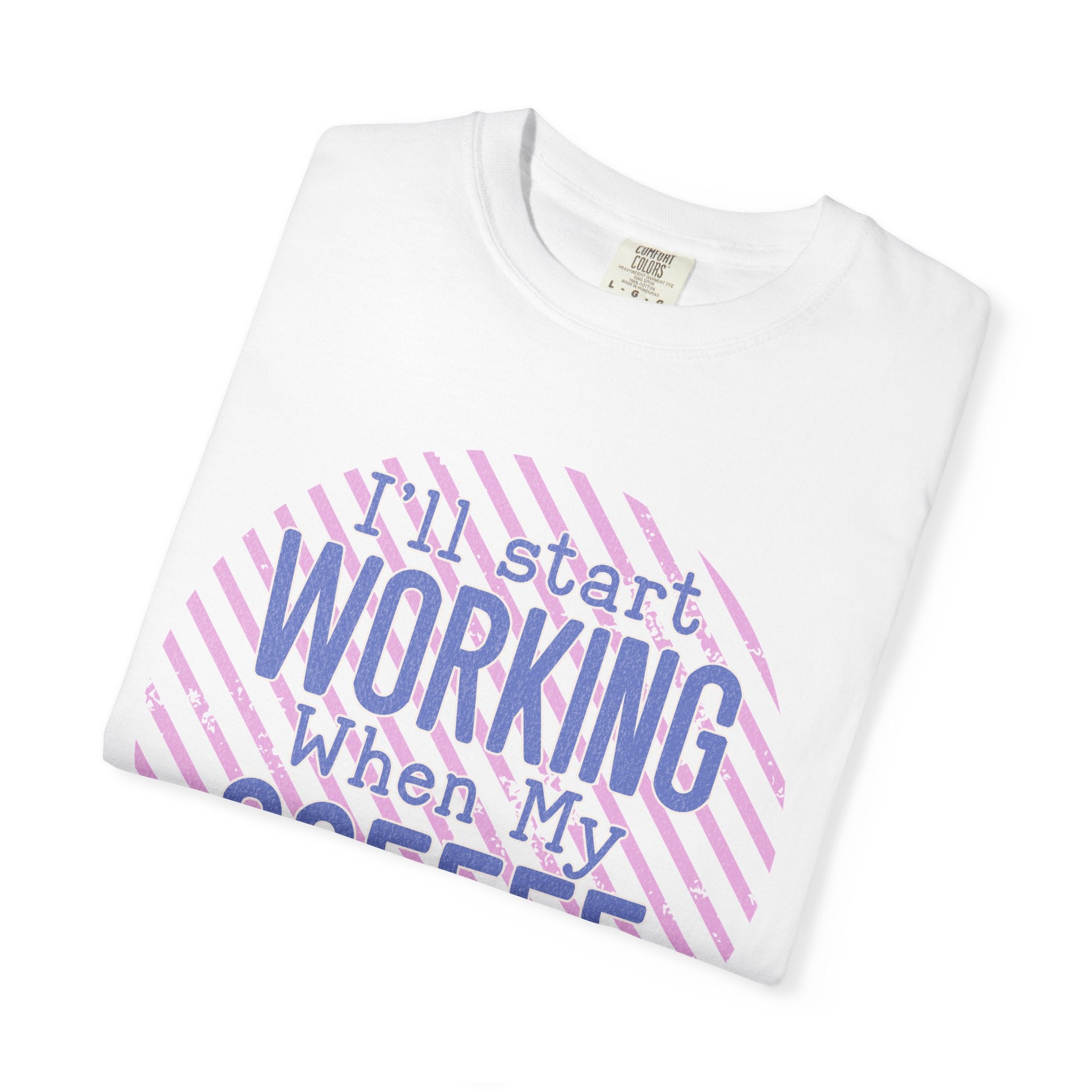 Funny Retro Textured Coffee Work Shirt