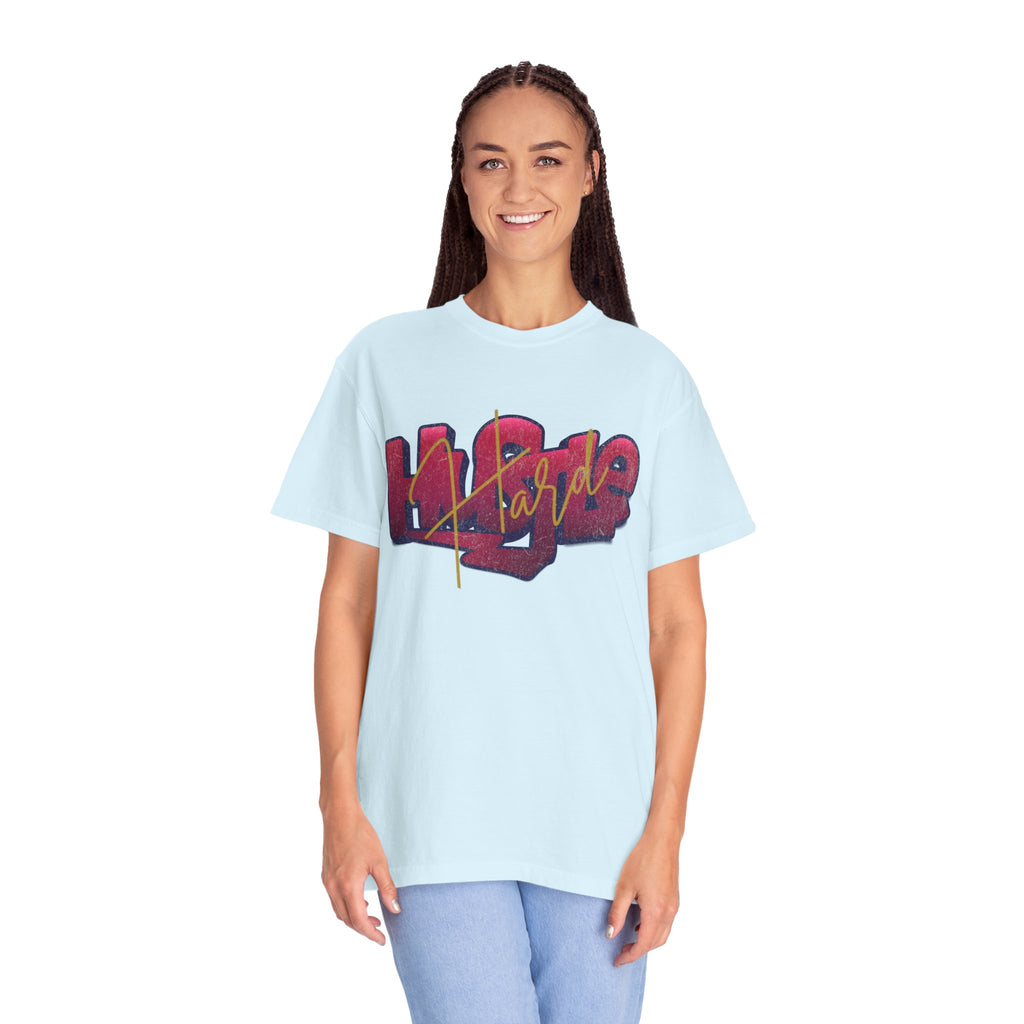 Textured Street Art 'Hustle Hard' Graphic Tee — Vintage Graffiti Unisex T-Shirt