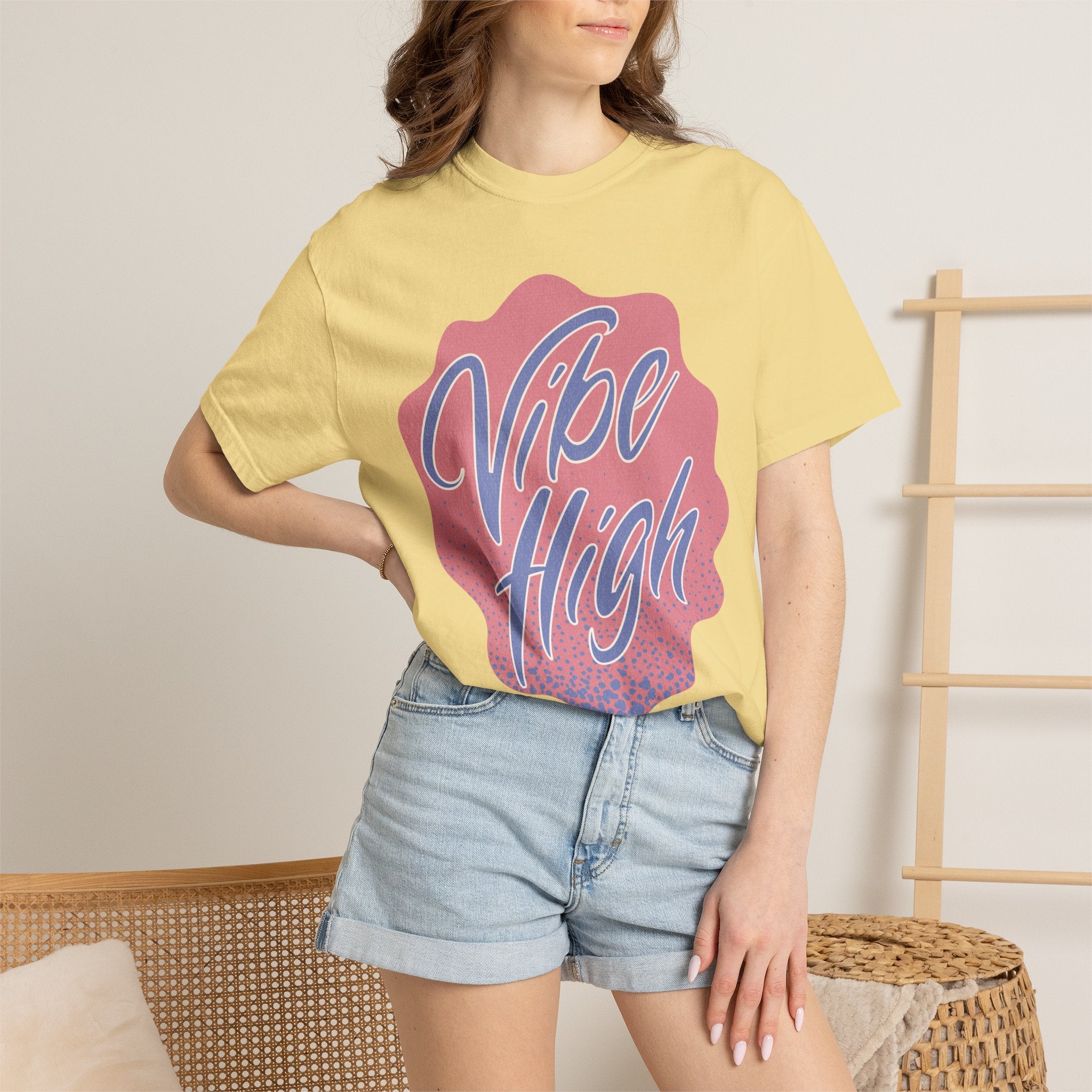 Vibe High Graphic Textured T‑Shirt