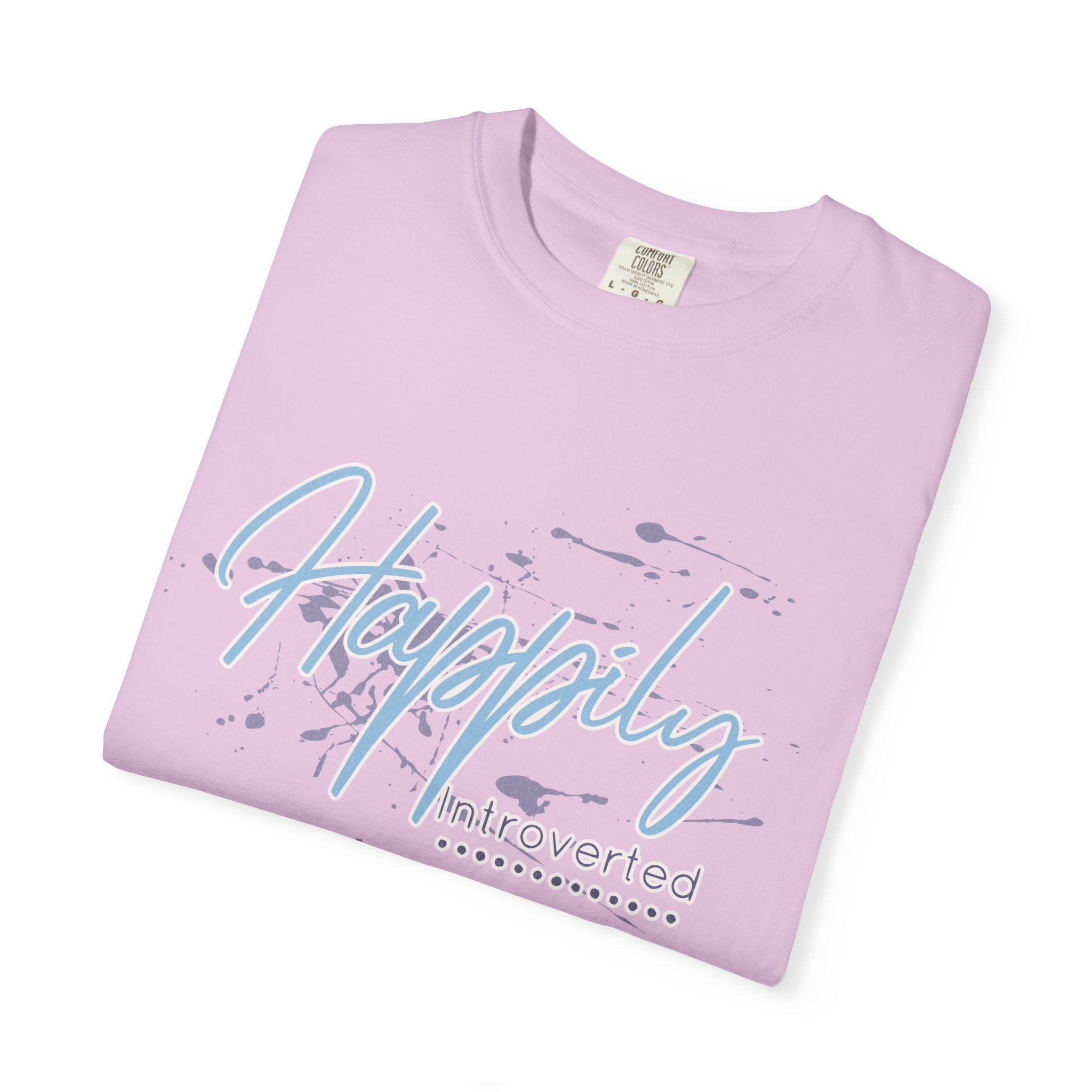 Introverted Aesthetic Textured T-Shirt — 'Anti-Social' Minimal Script Graphic