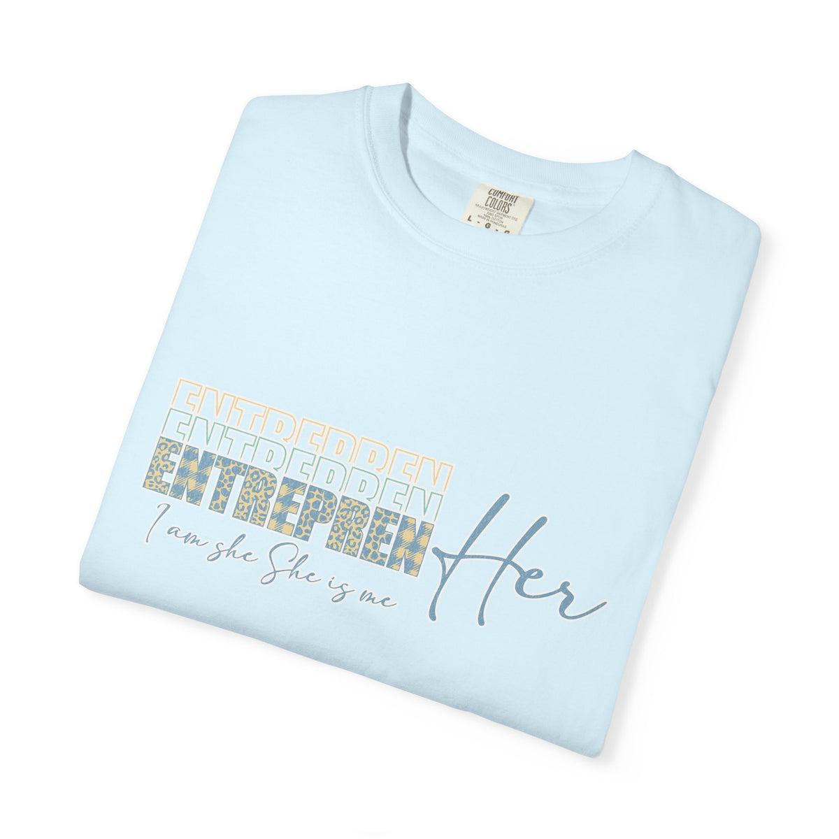 EntreprenHer Leopard Print Script Tee — "I run this, She runs you" Inspirational Graphic Tee