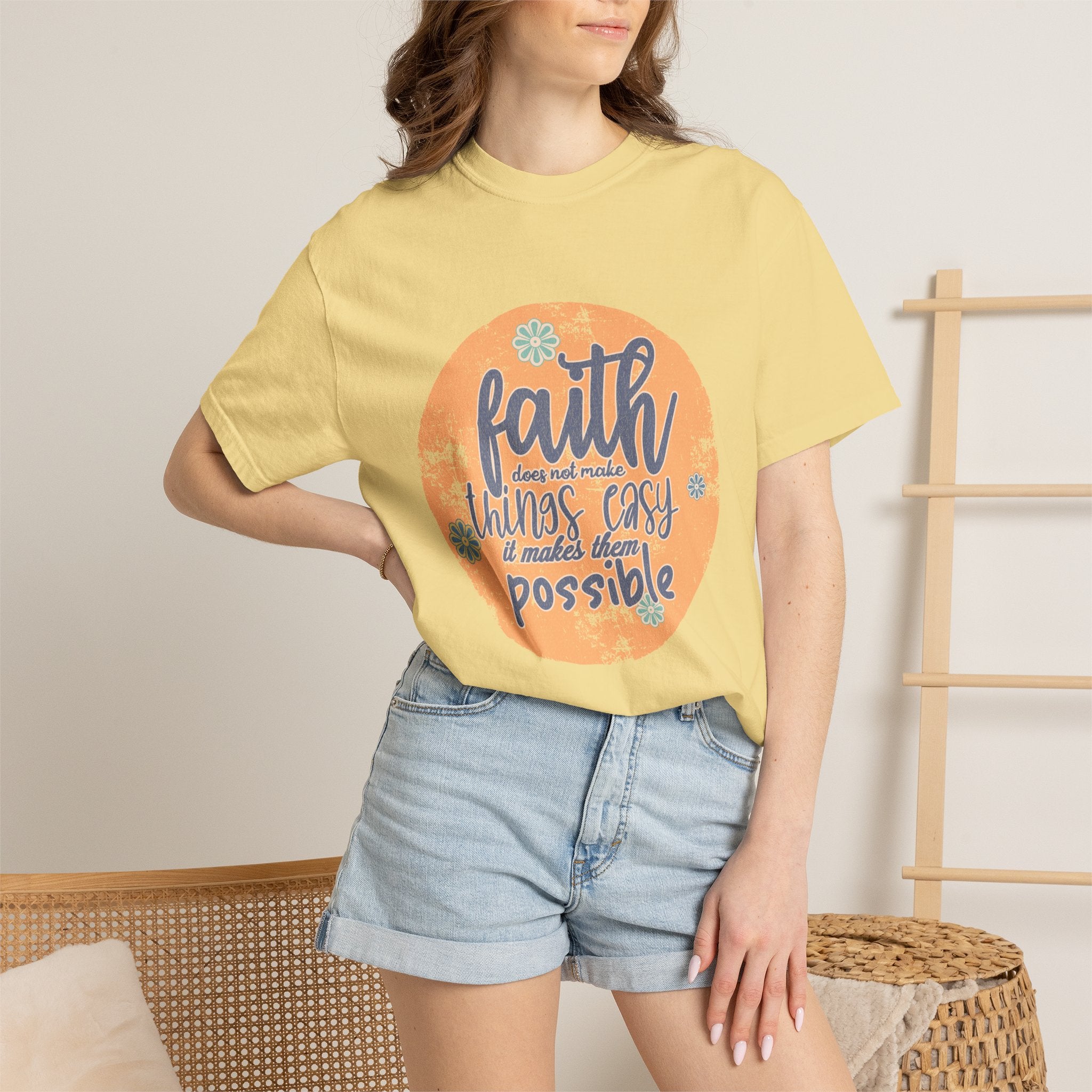 Faith Makes Things Possible T-shirt | Textured Inspirational Quote