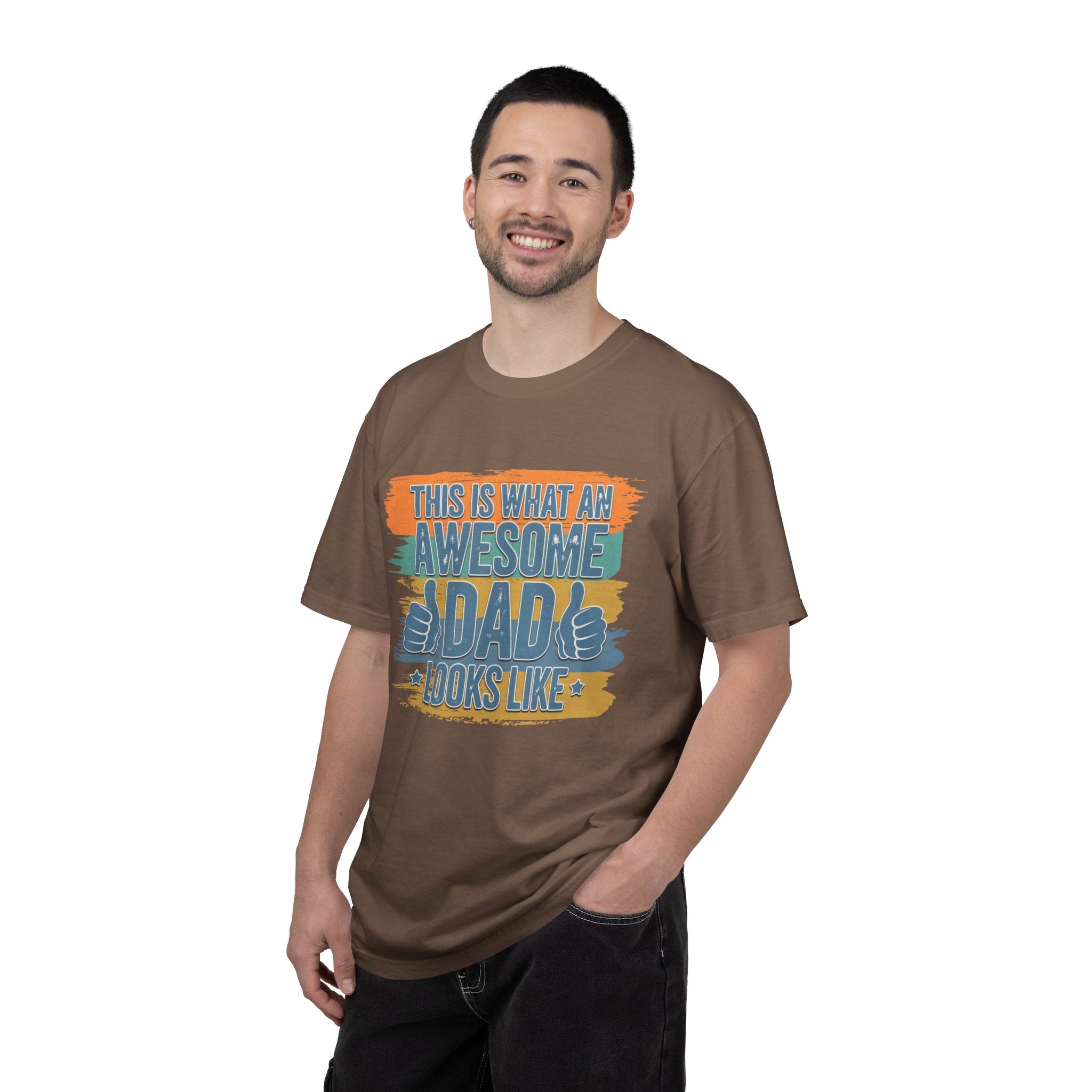 Textured Awesome Dad T-Shirt – "This Is What An Awesome Dad Looks Like" Fathers Day Tee