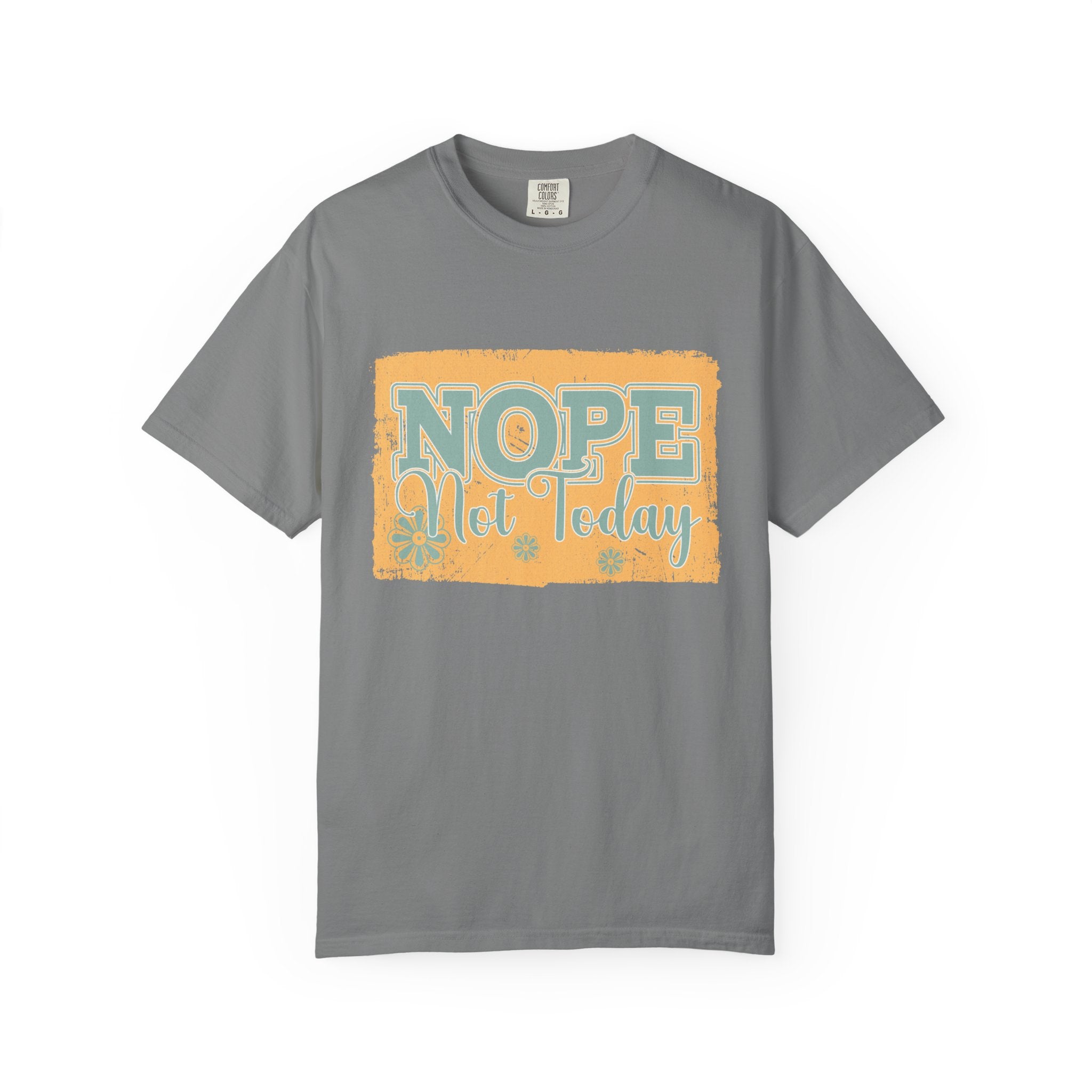 NOPE Not Today T-shirt | Textured Retro Beach Script Graphic
