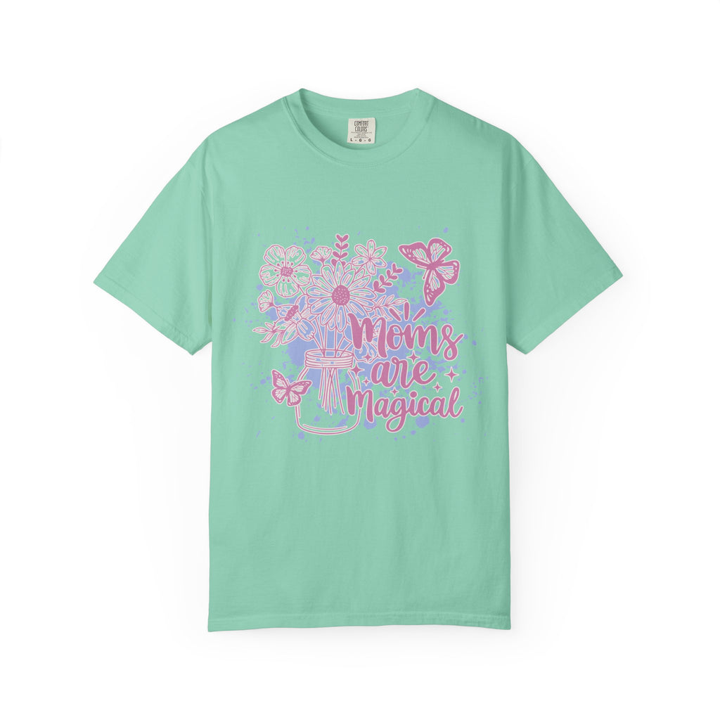 Mom's Are Magical Textured T-Shirt — Floral  Mother's Day Tee