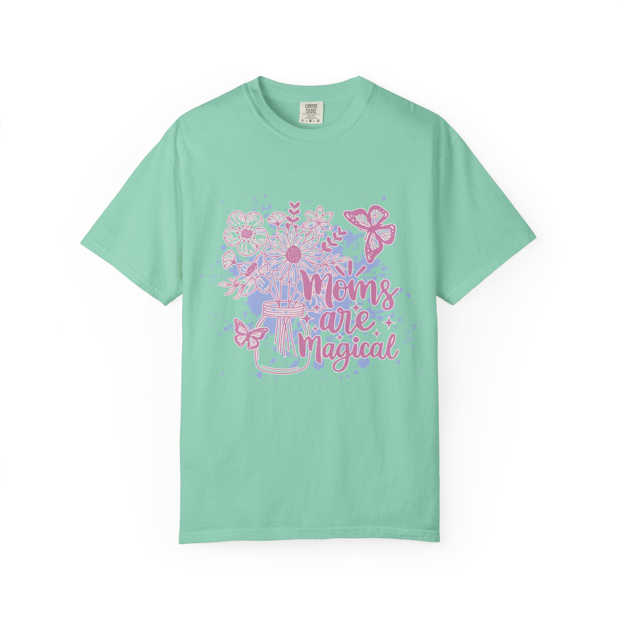 Mom's Are Magical Textured T-Shirt — Floral  Mother's Day Tee
