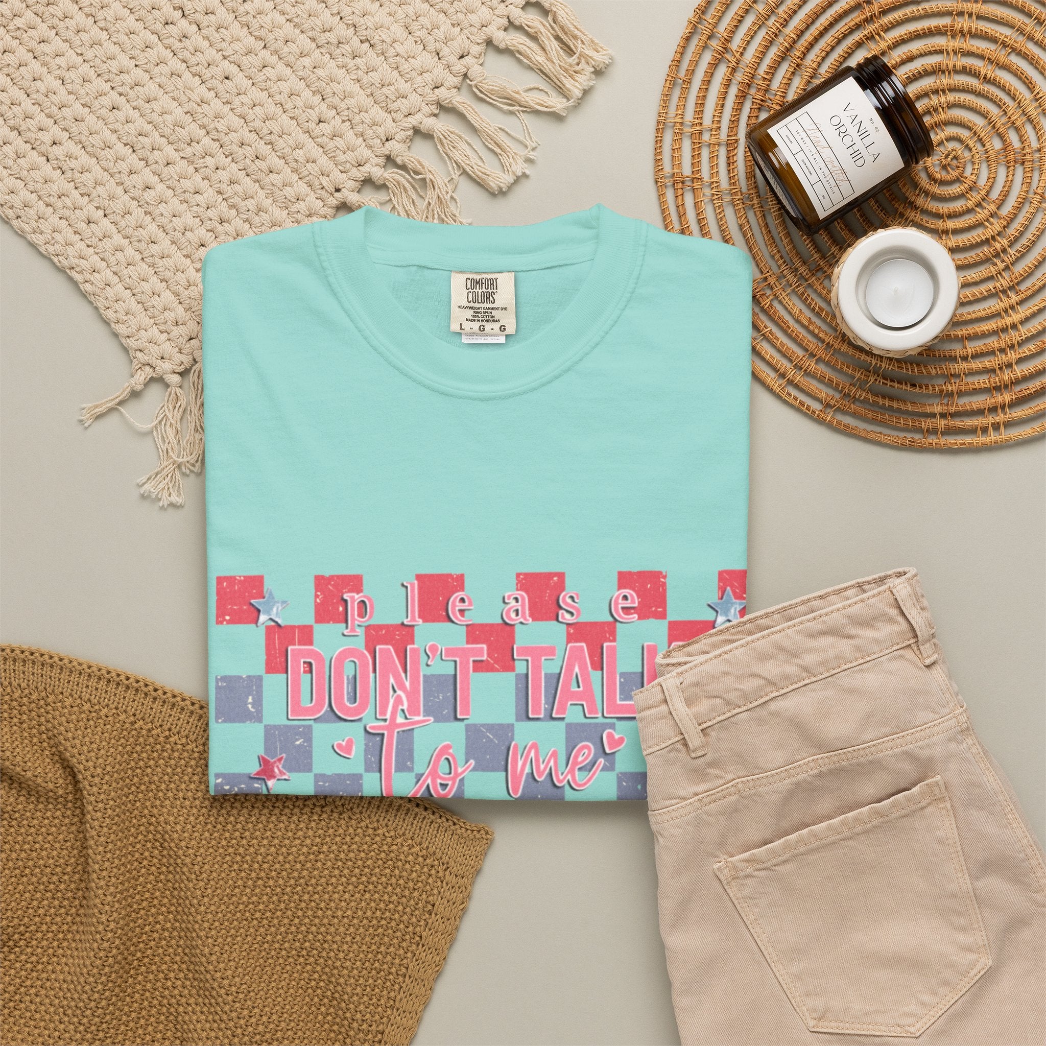 Textured Don’t Talk To Me Checkerboard T-Shirt