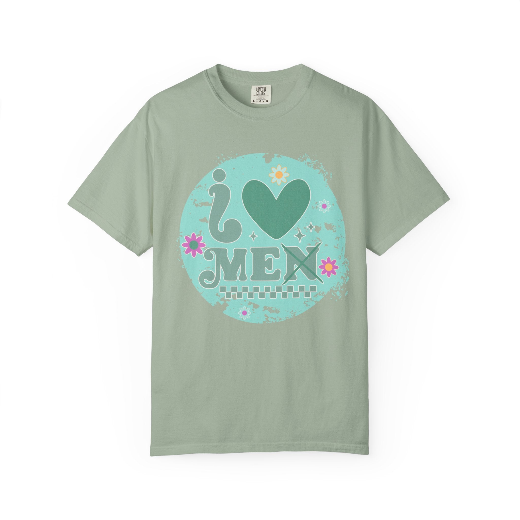 Funny Retro Self Love Textured Tee — Retro Floral Love Tee