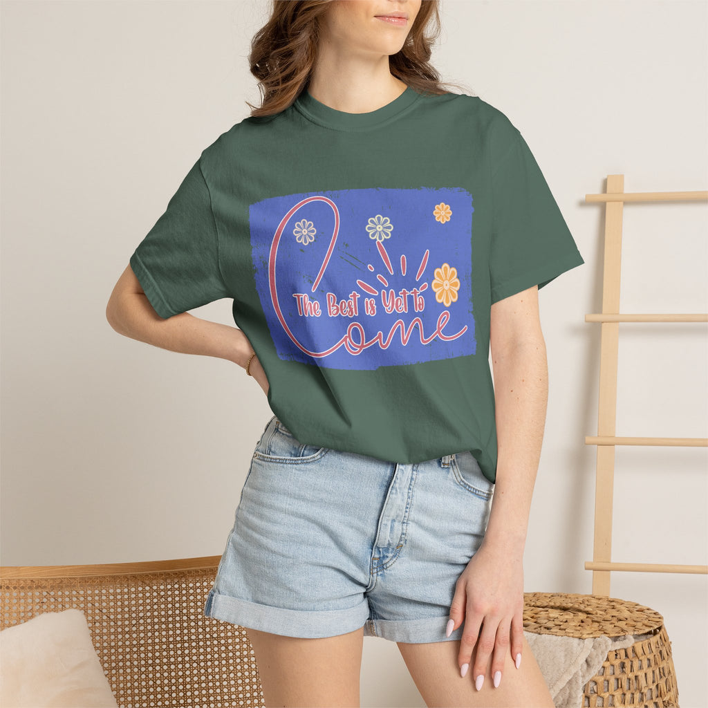 Retro Best Yet Come Tee | Textured Floral Handwritten Graphic