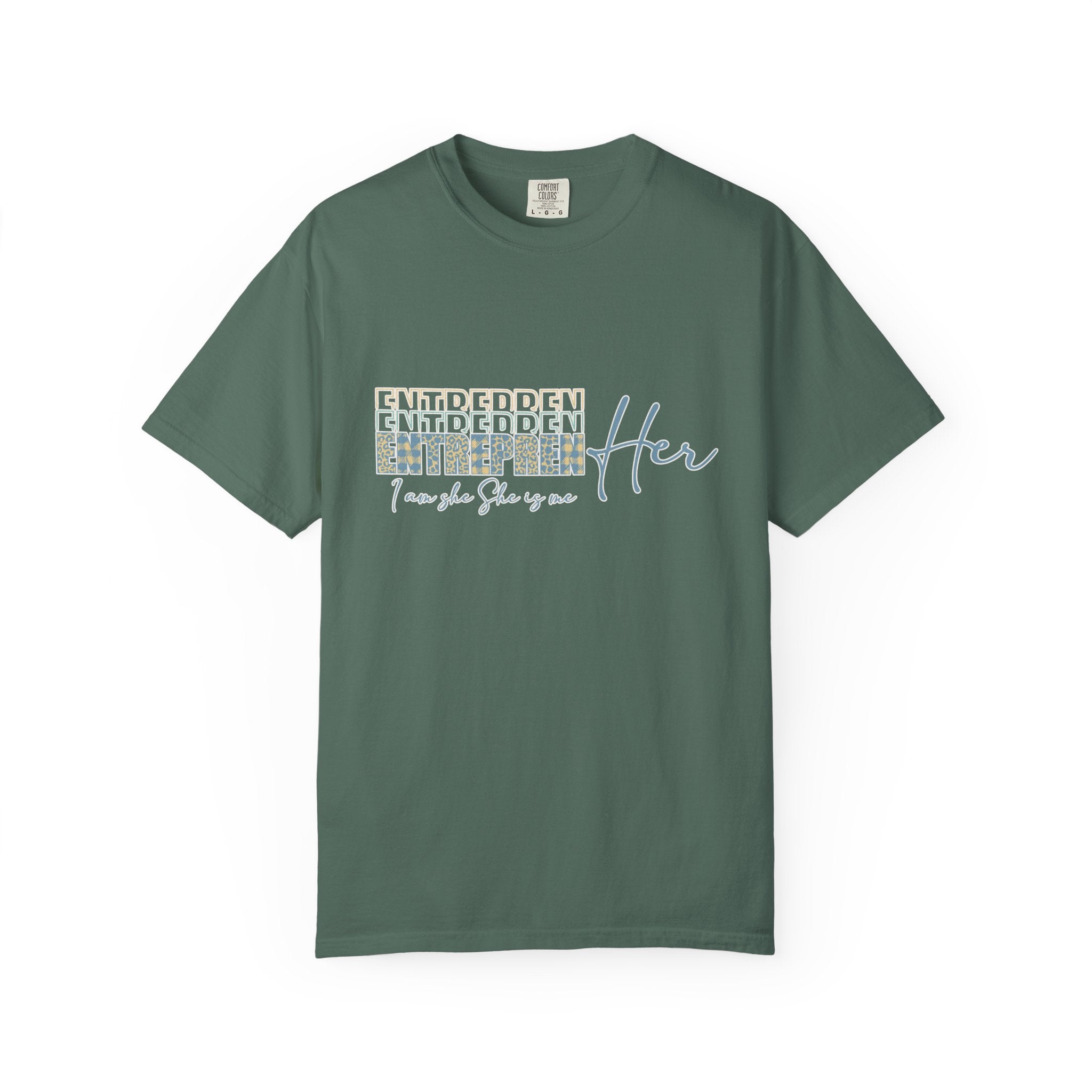 EntreprenHer Leopard Print Script Tee — "I run this, She runs you" Inspirational Graphic Tee