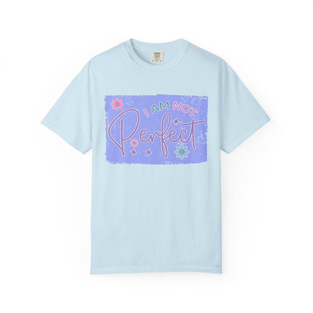 I Am Not Perfect Floral Textured T-Shirt