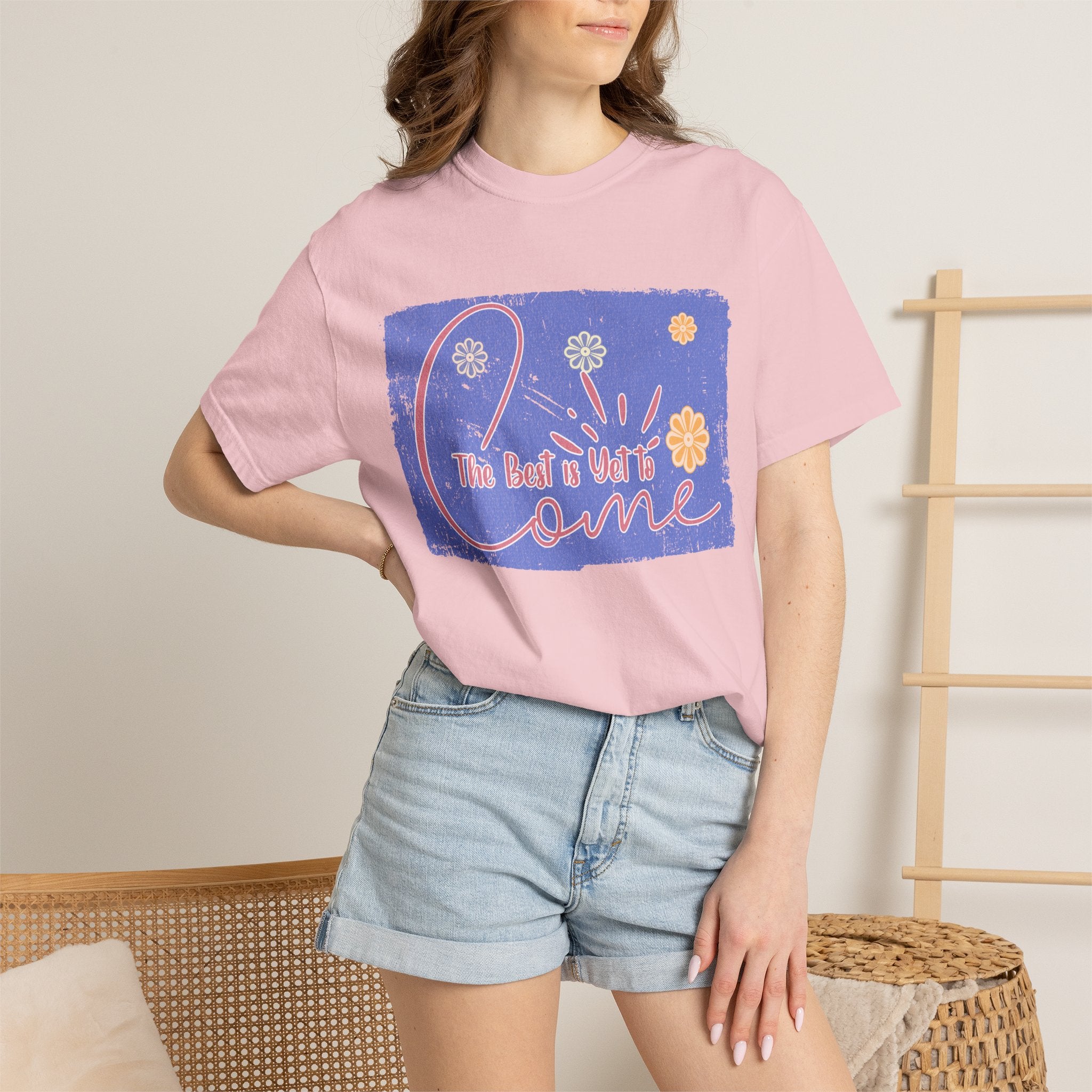 Retro Best Yet Come Tee | Textured Floral Handwritten Graphic