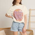 Self Care Is Not Selfish Texture  T-Shirt — Floral Mental Health Awareness Tee