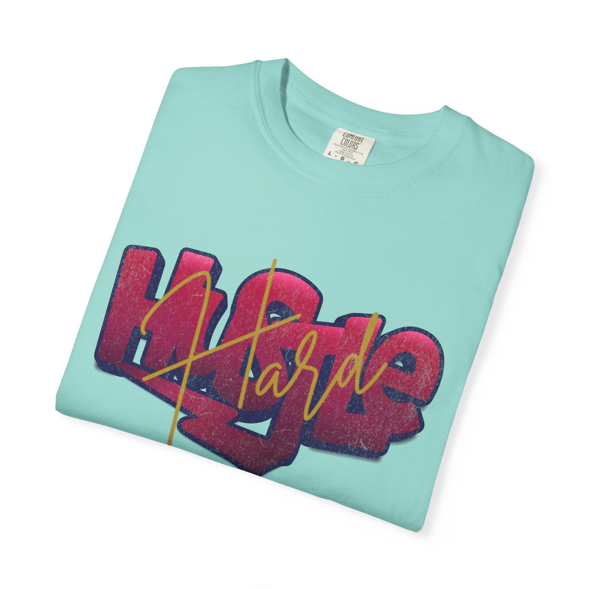 Textured Street Art 'Hustle Hard' Graphic Tee — Vintage Graffiti Unisex T-Shirt