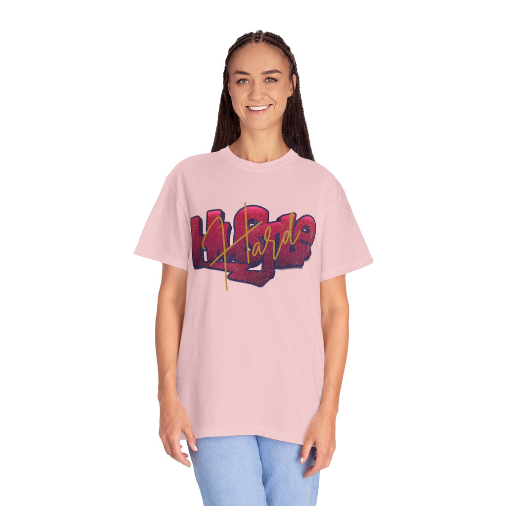 Textured Street Art 'Hustle Hard' Graphic Tee — Vintage Graffiti Unisex T-Shirt