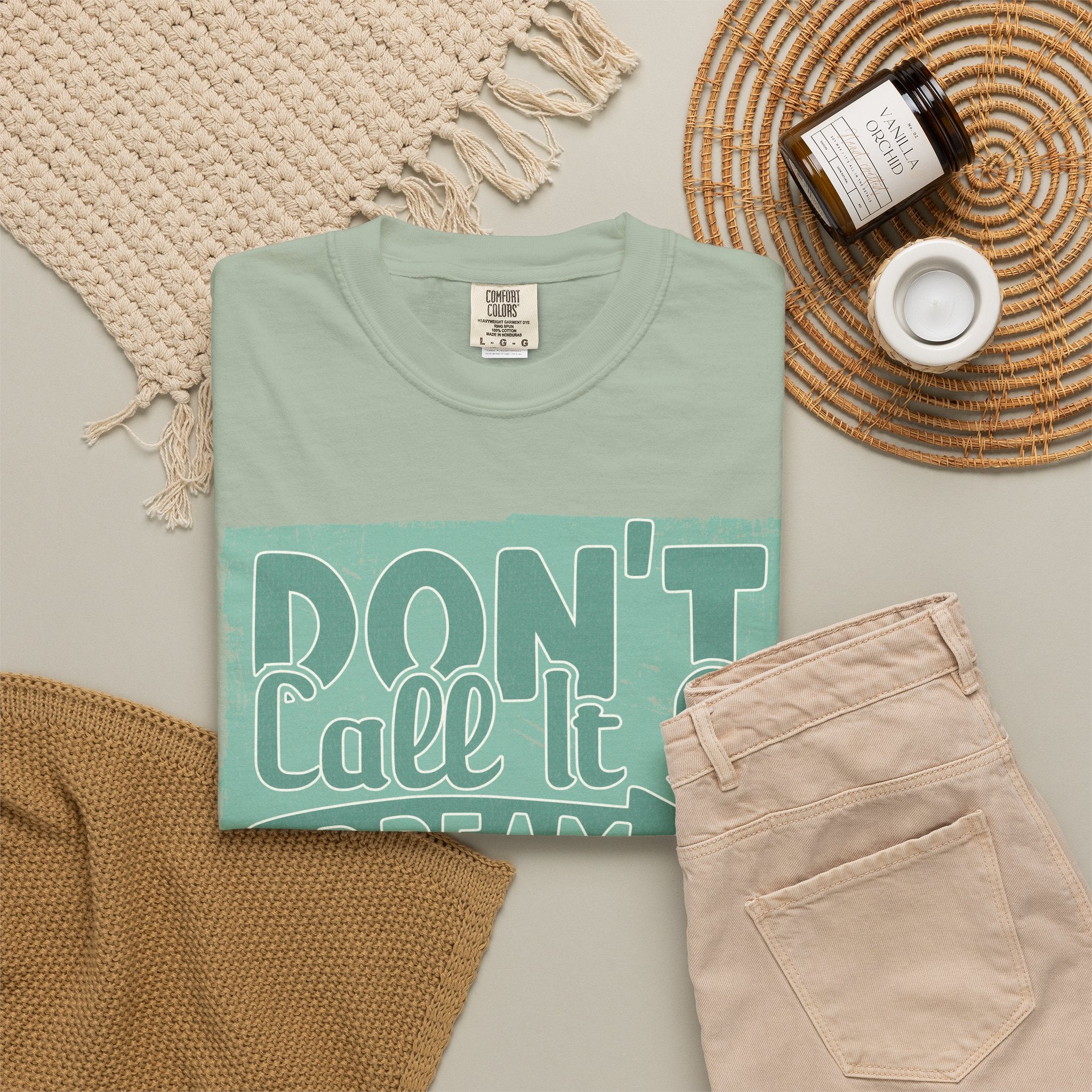 Textured Motivational T-Shirt — "Don't Call It A Dream, Call It A Plan" Inspirational Tee